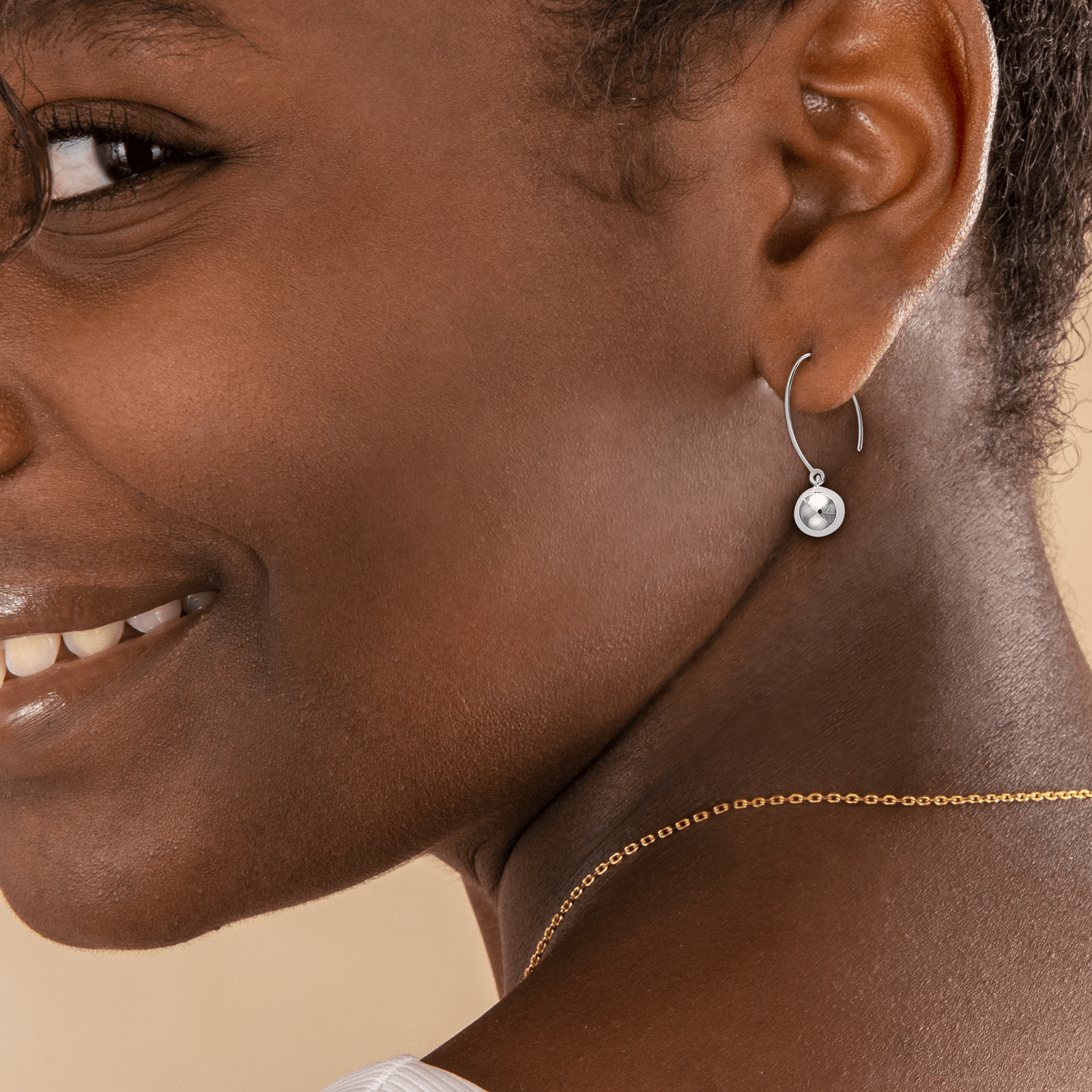Boucles D'oreilles Acier Pendant 12*32mm Grain D'acier 9mm