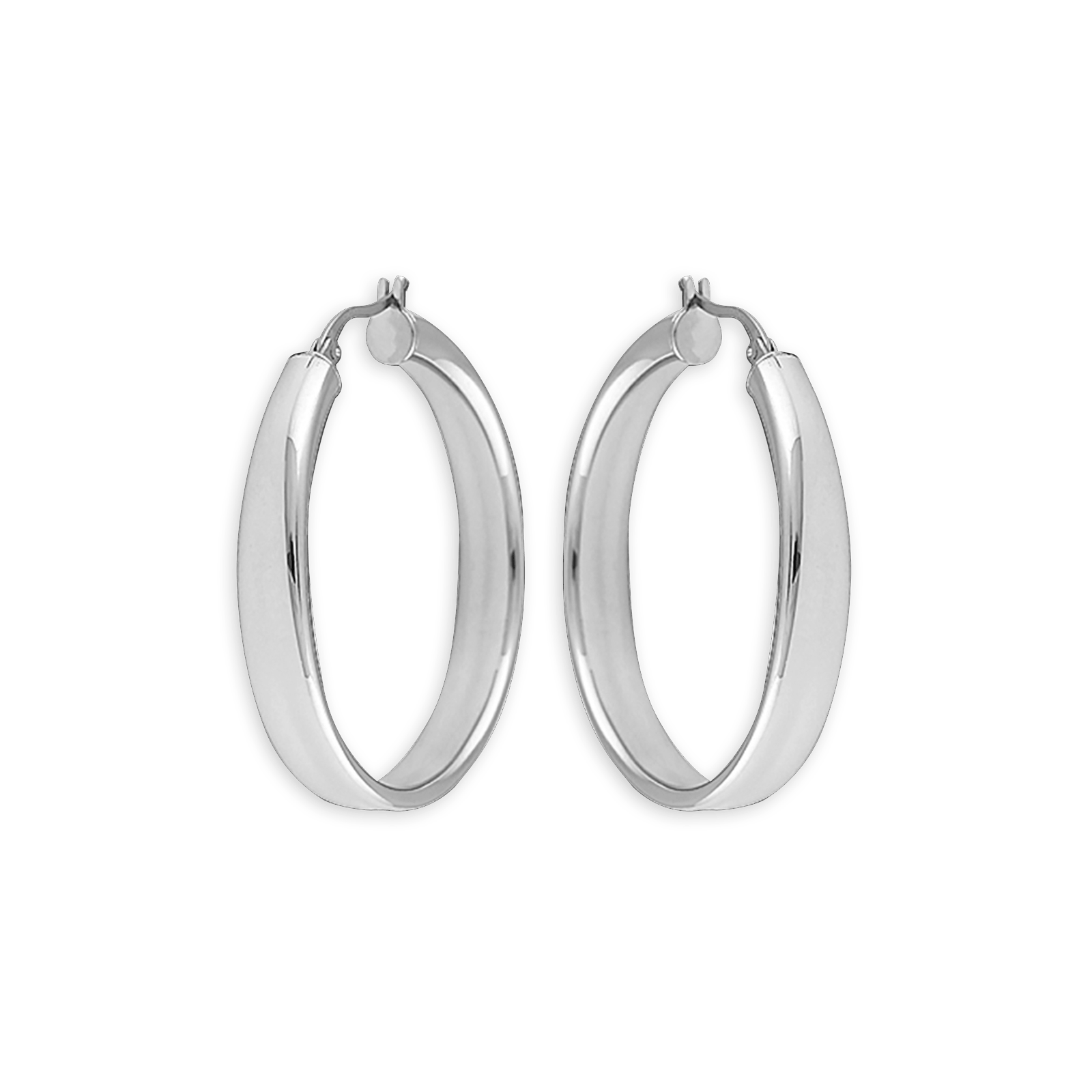créoles acier lisses 40mm
