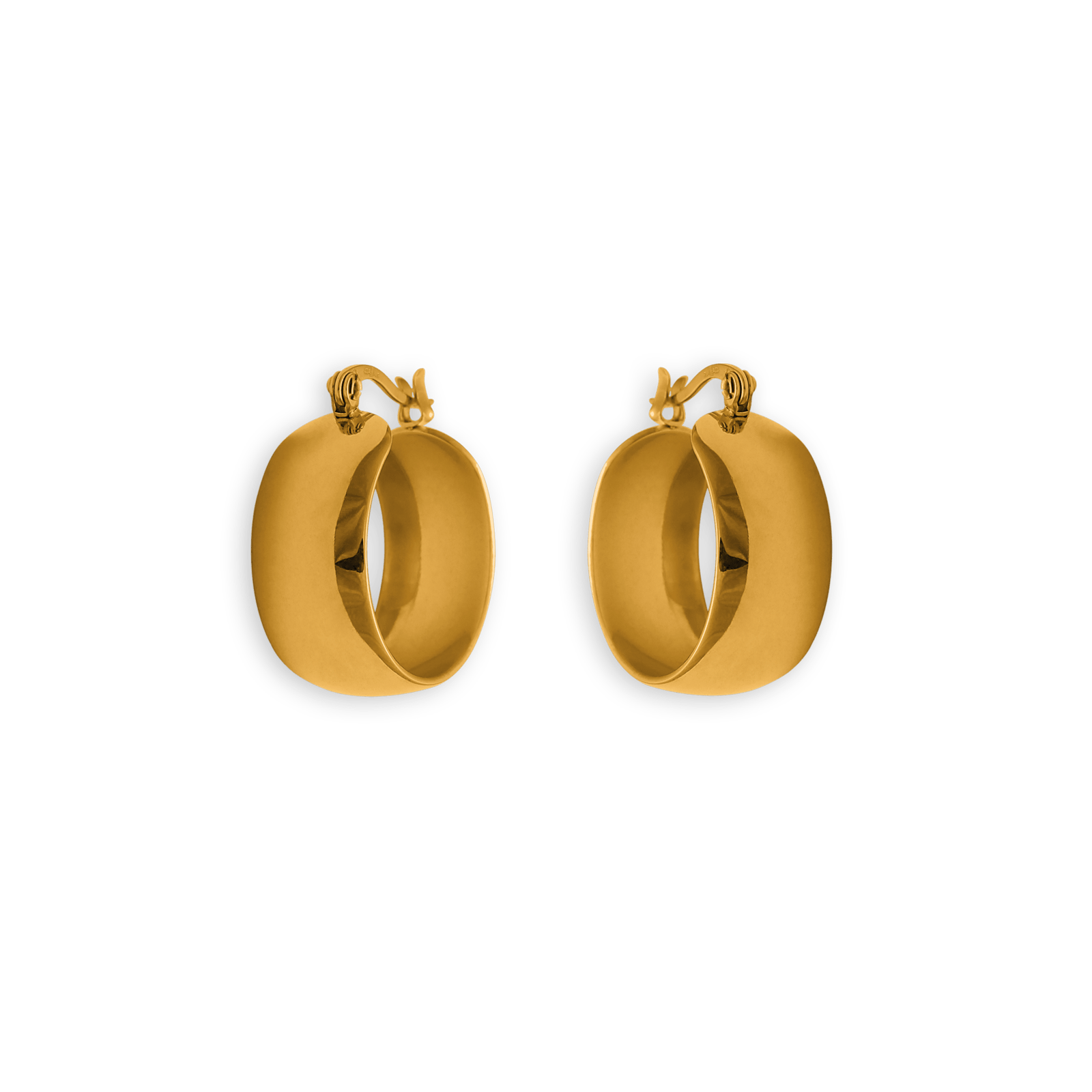 créoles  cubaines acier jaune 24mm
