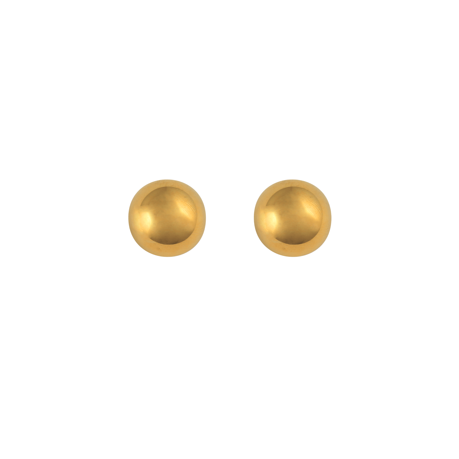 Boucles D'oreilles Bouton 14mm Acier Jaune