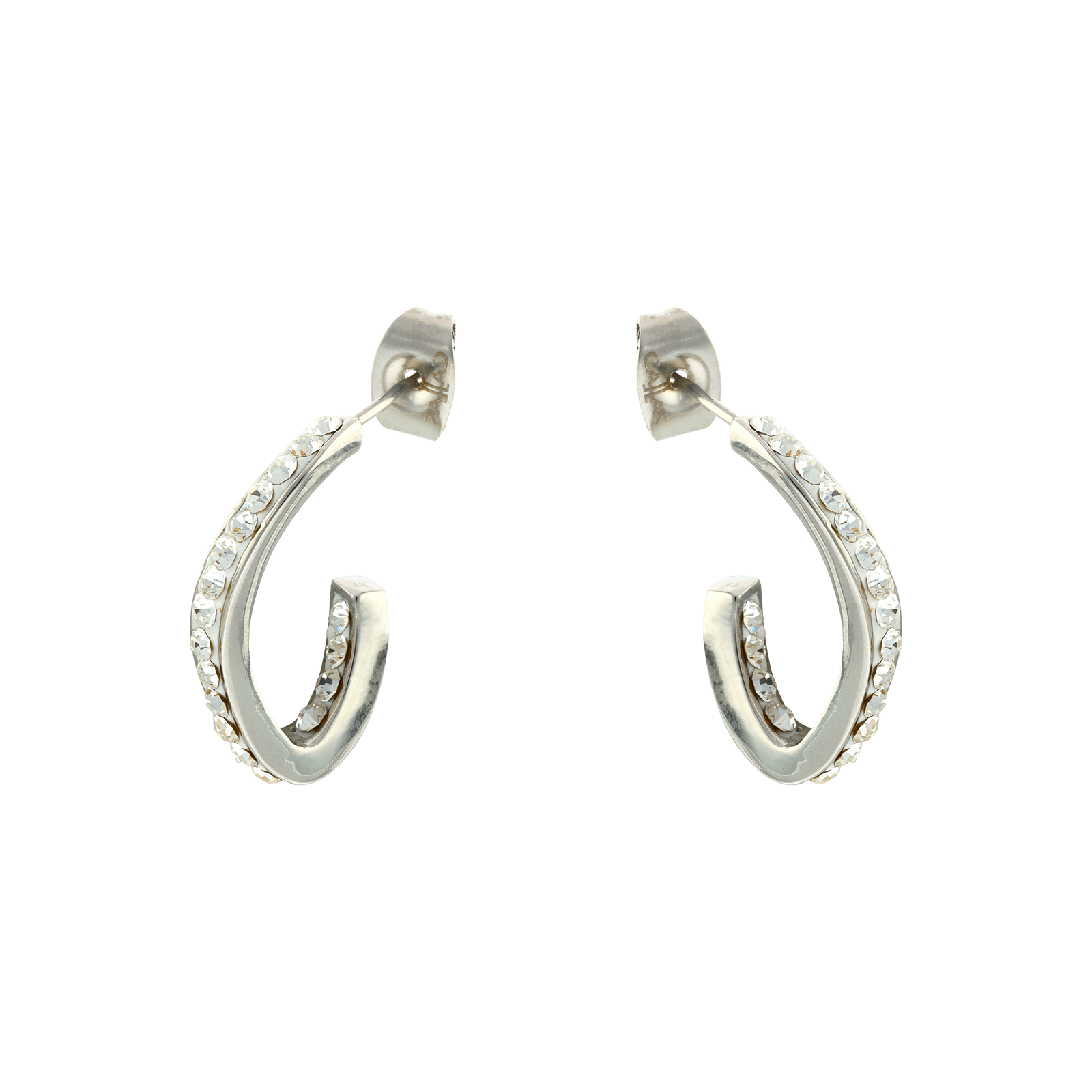 Créoles Callas carré et Cristal
