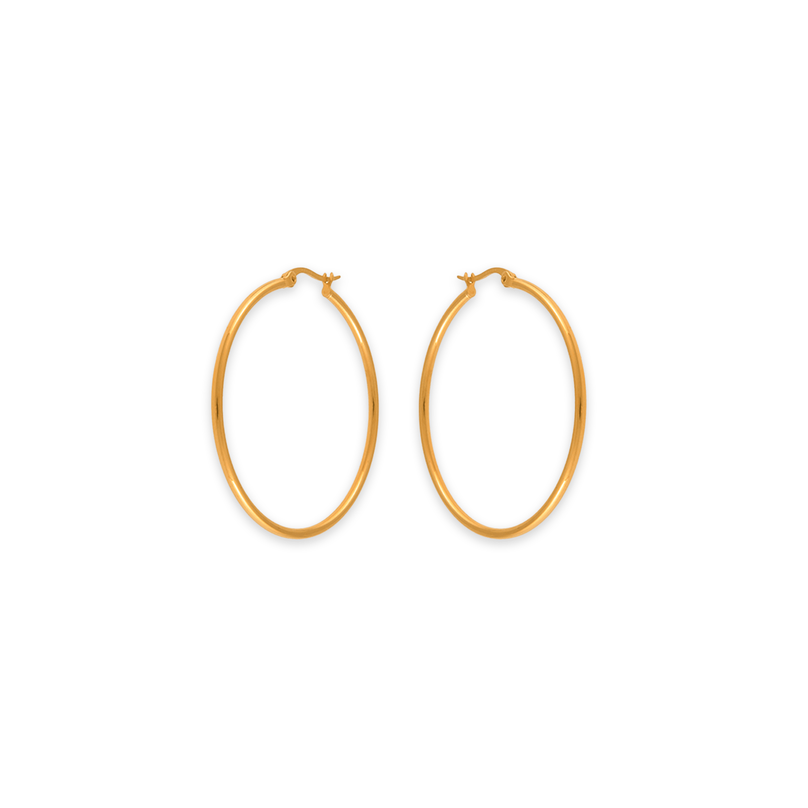 créoles acier jaune 40mm