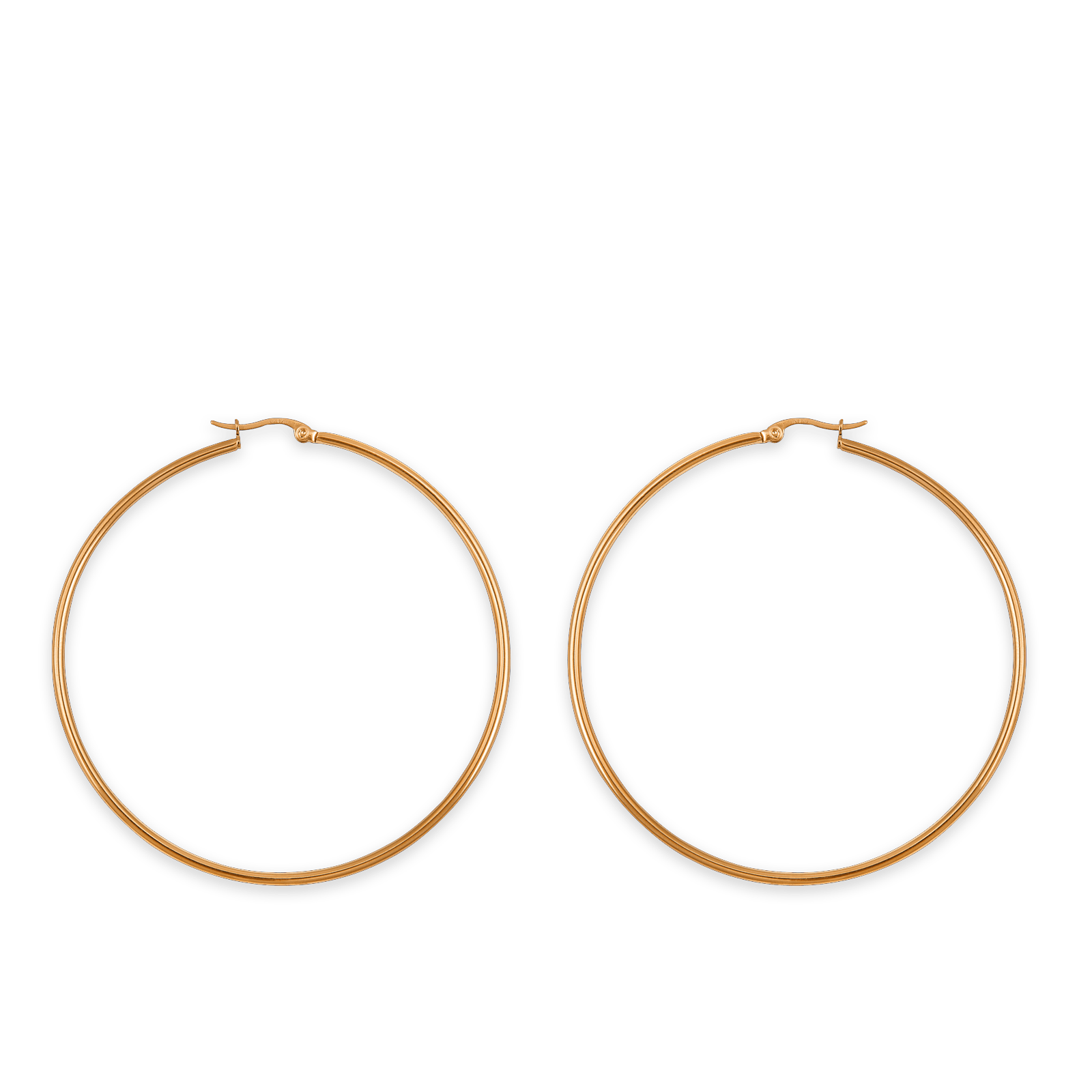 créoles acier jaune 65mm
