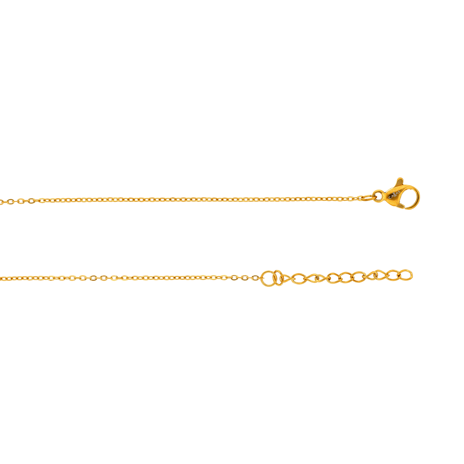 Collier Callas Acier doré Pendentif fleur ajouré 42 plus 3 centimètres