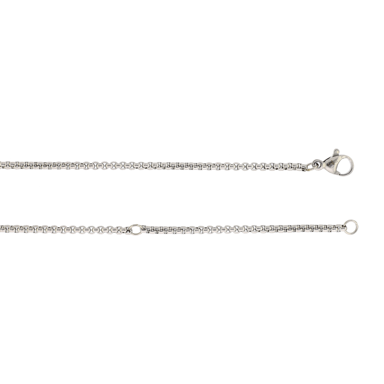 Collier Callas Acier Pendentif Plaqué Ion Plating Black et Gold 1 Zirconia Cubique 50 plus 5 centimètres