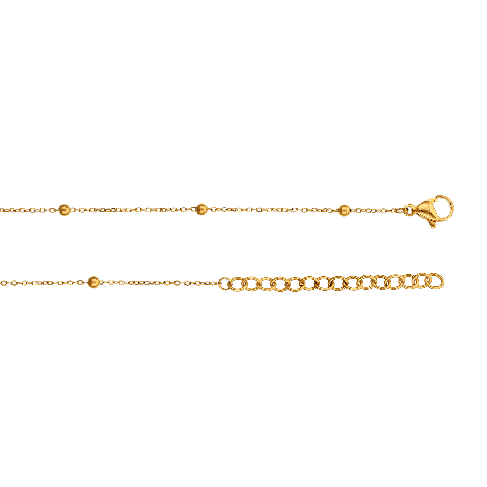 sautoir Callas Acier doré bola boules pendentif boule et pampille arbre 110 plus 5 centimètres