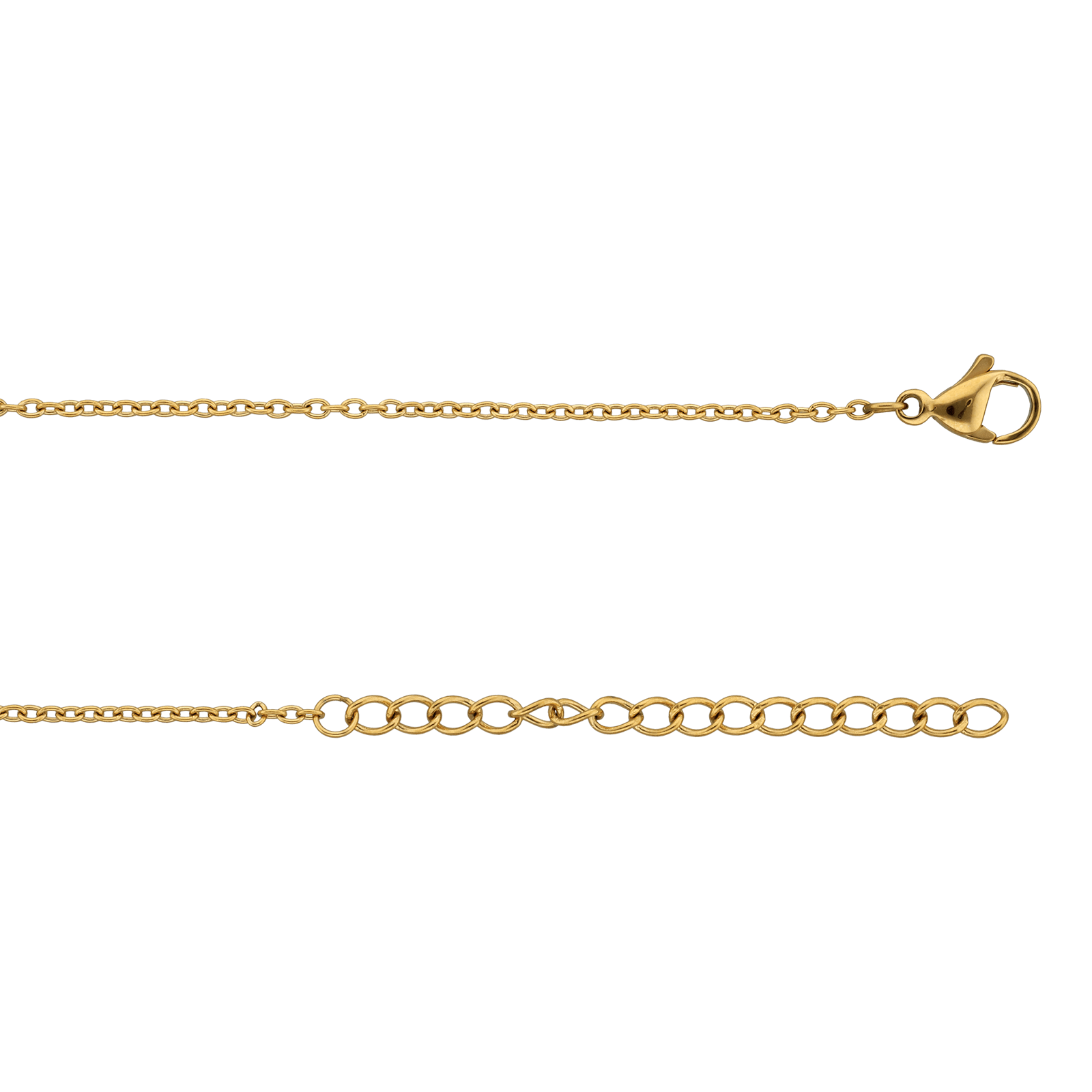 COLL ACIER PEND ROSE 45+5CM