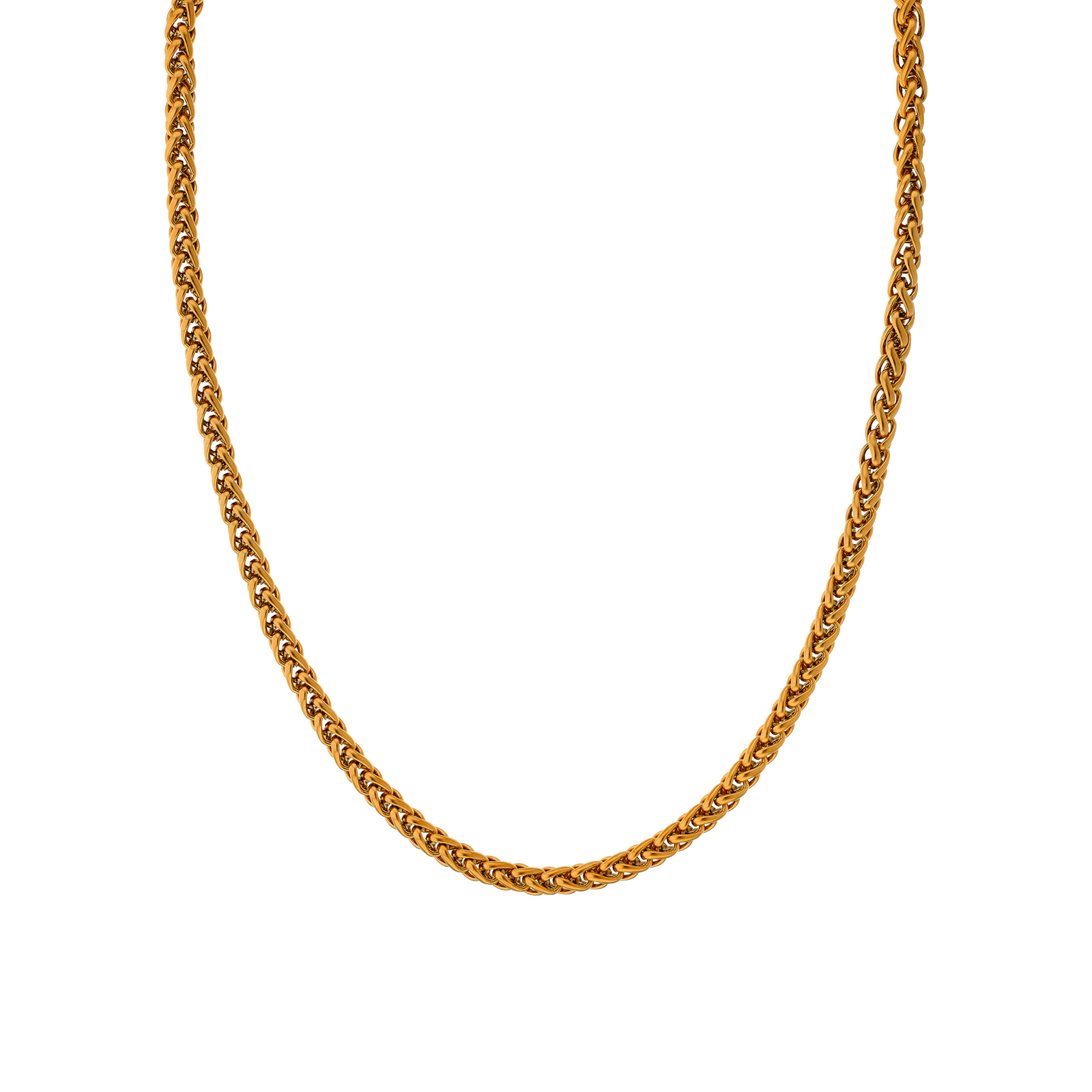 collier callas acier doré palmier 55 mm