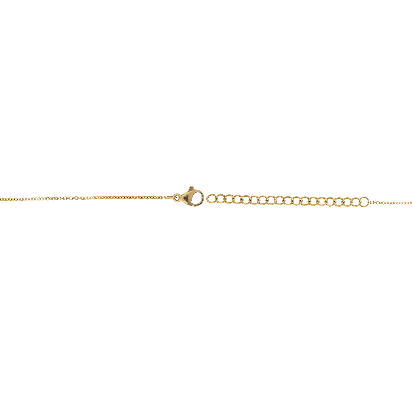 Collier Acier Jaune Carte Guyane Orpailleur avec Bélière