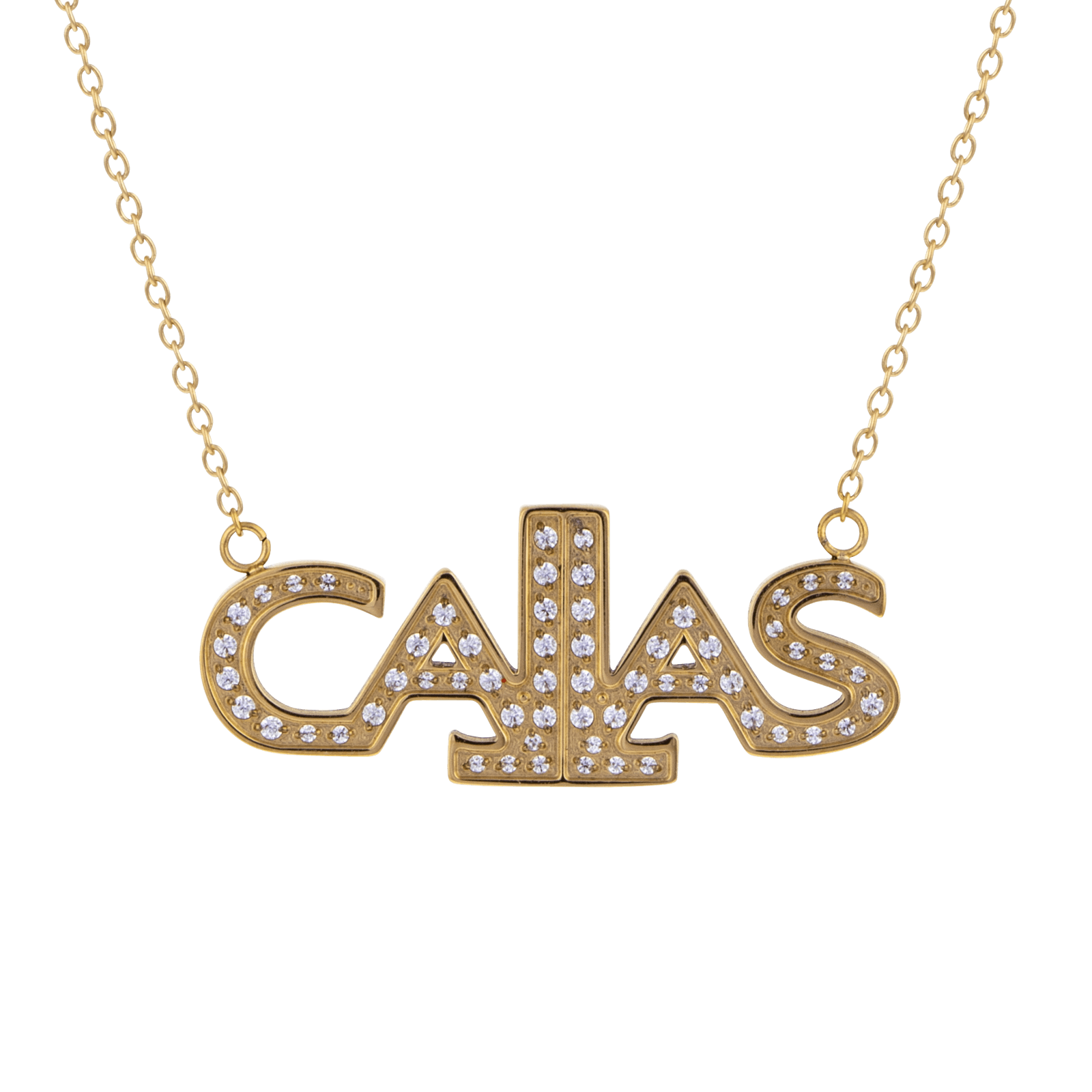 collier acier femme callas acier centre callas et oxyde de zirconium 40+5cm