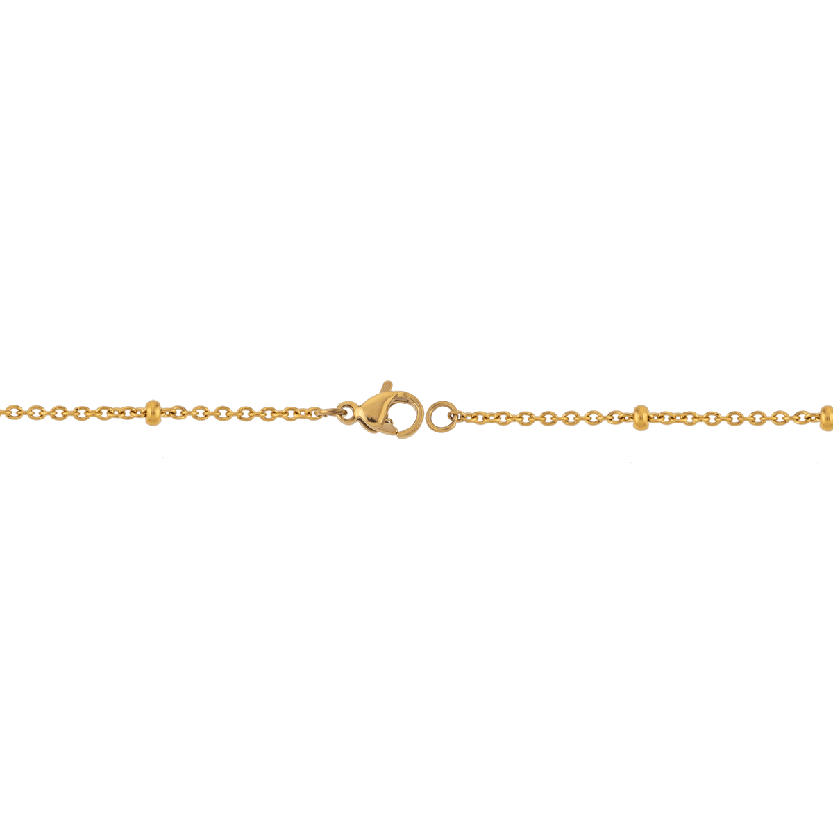 Collier Acier Jaune Anneaux 14.5  à 25mm Zirconium 40  à 45cm