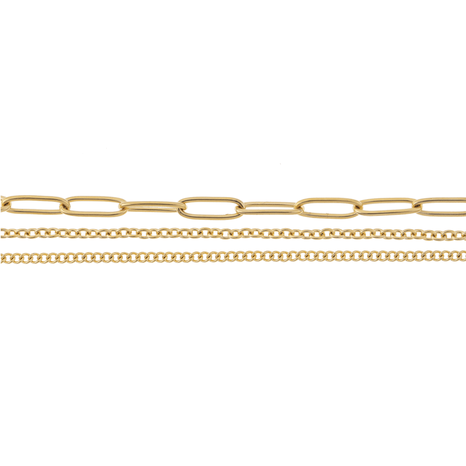Collier Acier Jaune Triple Rangs