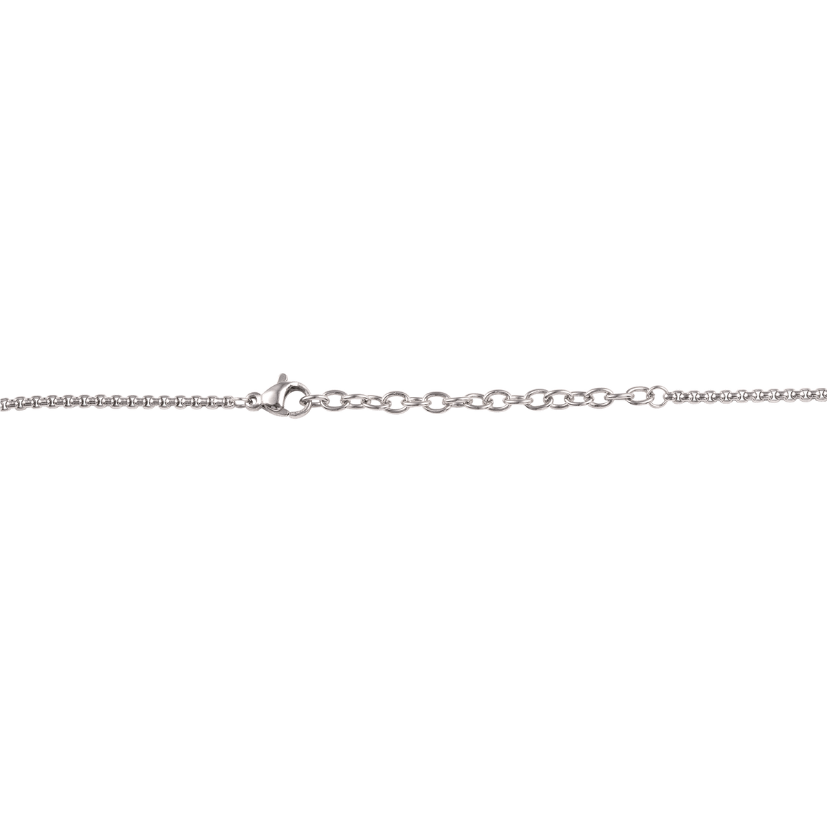Collier Acier Carte Guadeloupe 32*28mm Avec Bélière Email Multicolore Chaîne 2mm 50 à 55cm