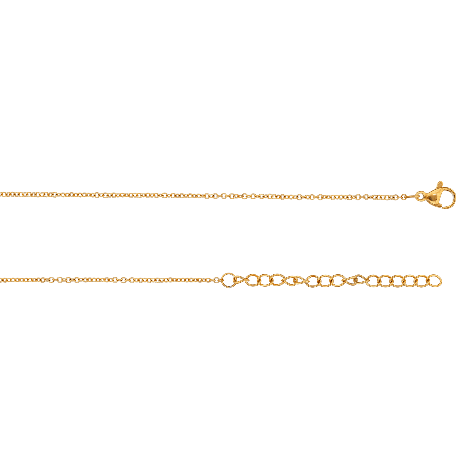 Collier Callas Acier doré Pendentif Pastilles martelées 40 plus 5 centimètres
