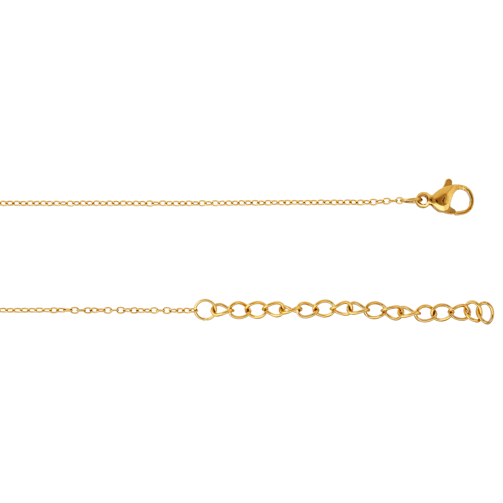 Collier Callas Acier doré Pendentif coeur aigue-marine Oxyde de Zirconium 40 plus 5 centimètres