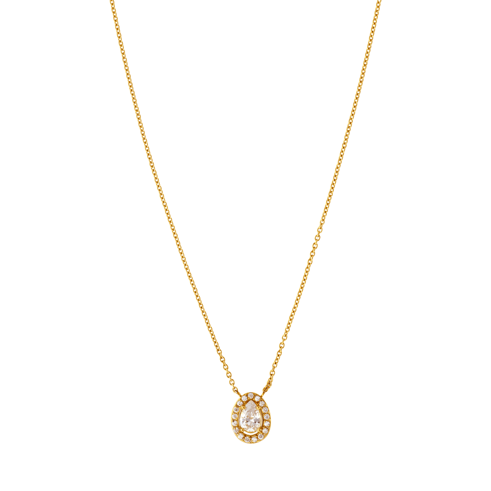 collier callas acier doré pendentif oxyde de zirconium 40 plus 5 mm