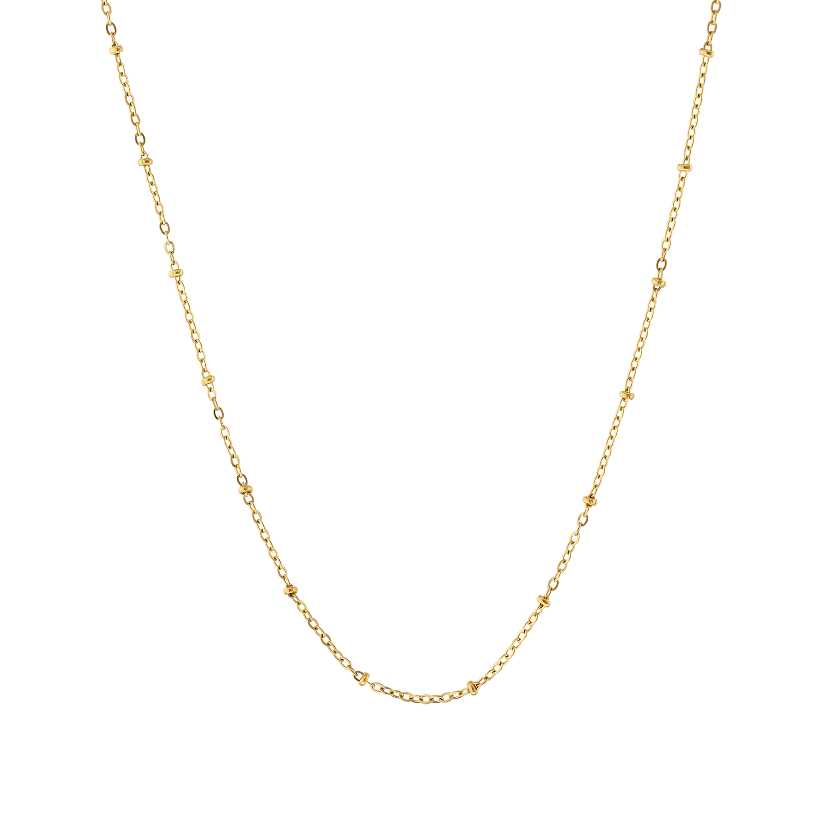 Chaine de taille Callas Acier Petites Boules 80 plus 15 centimètres
