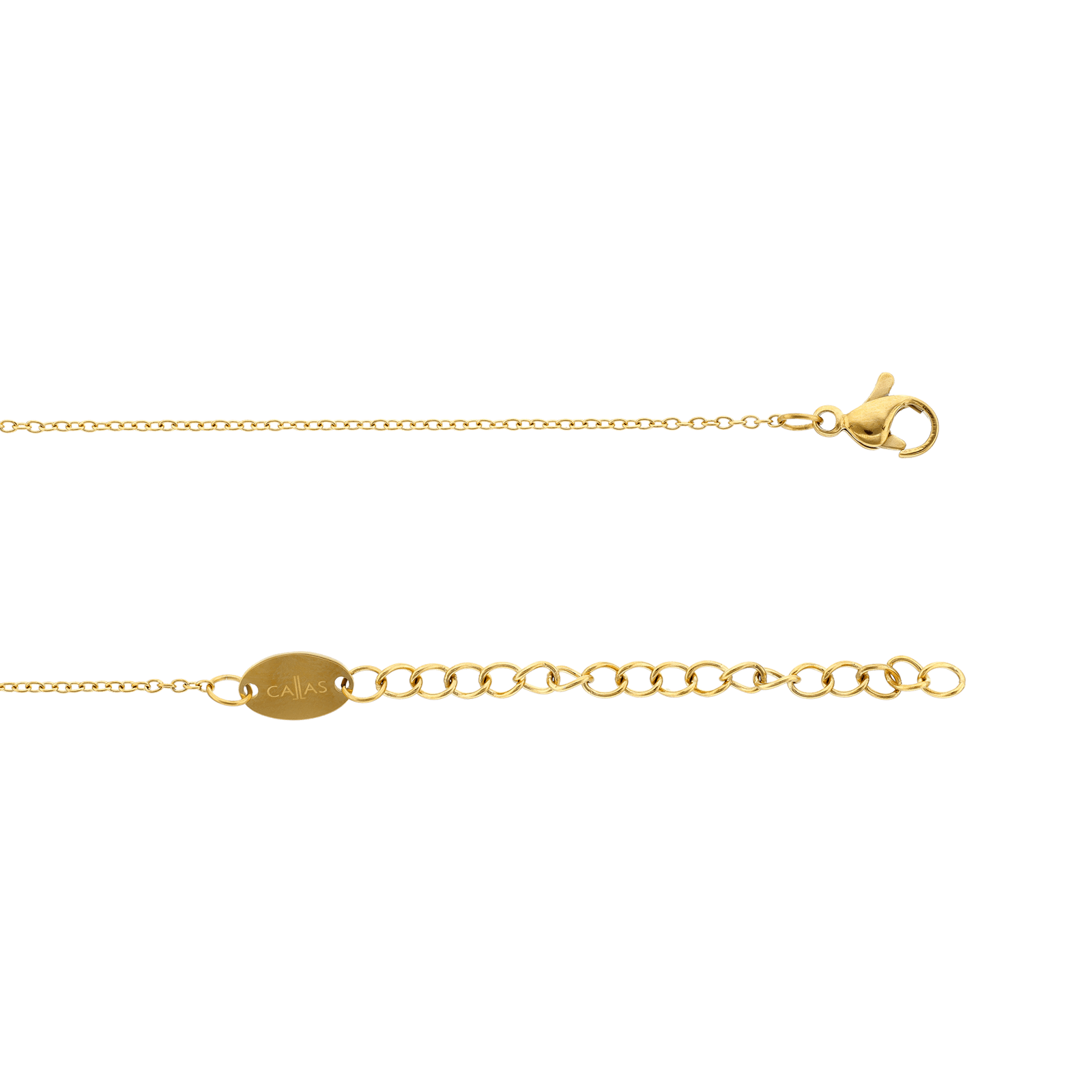 Collier Callas Acier doré feuille ajouré