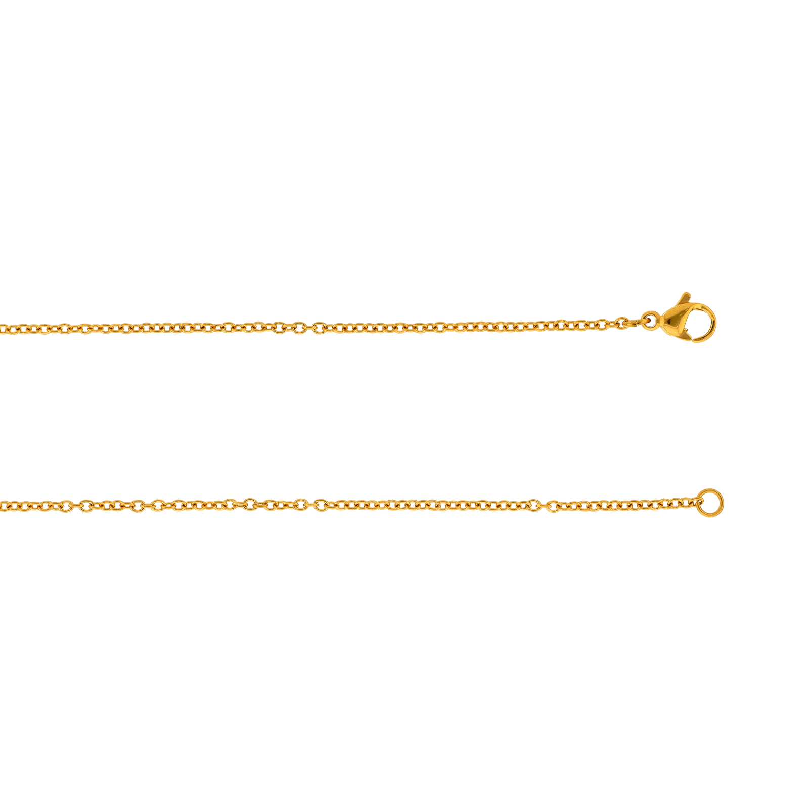 Collier Callas Acier doré Forçat 1.5mm 50 centimètres