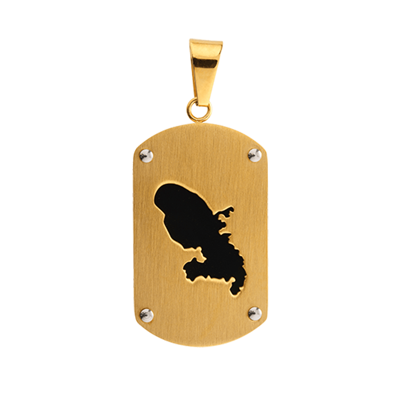 Pendentif Acier Doré Martinique