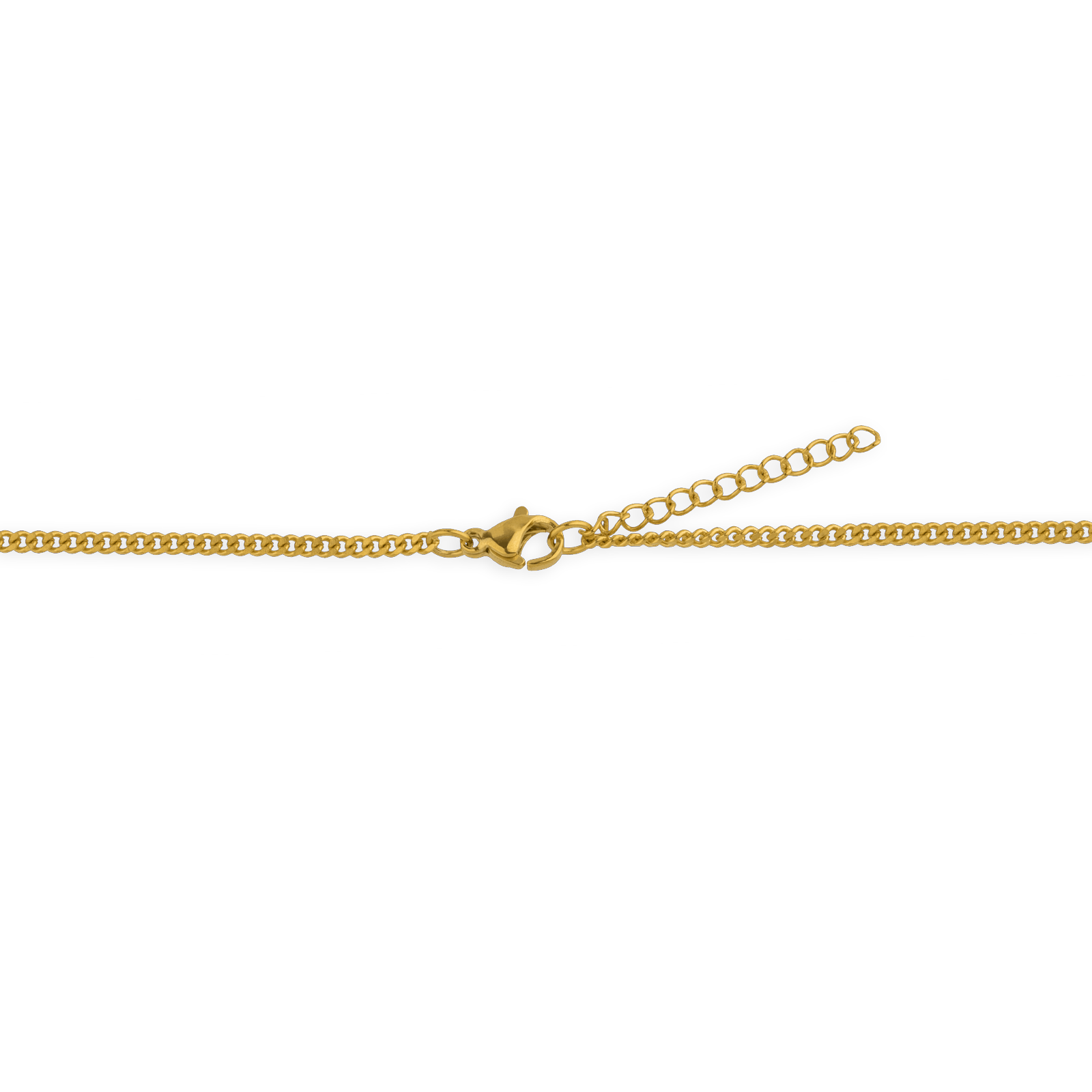 Collier acier jaune carte de la Guadeloupe