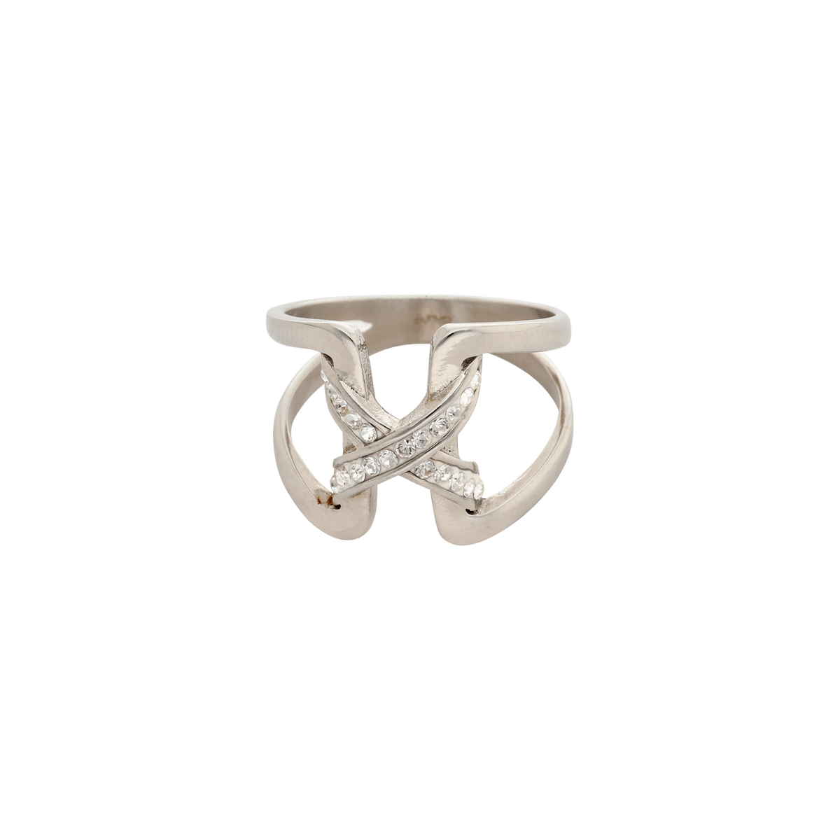 Bague Callas Acier fantaisie avec cristal Preciosa