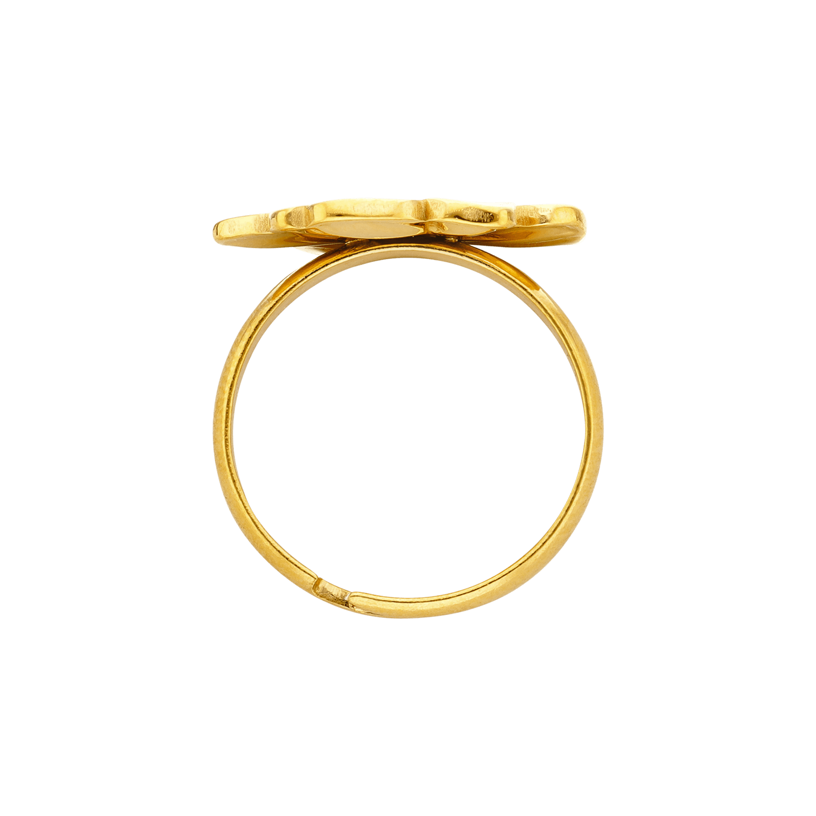Bague Callas Acier doré ajustable fleur