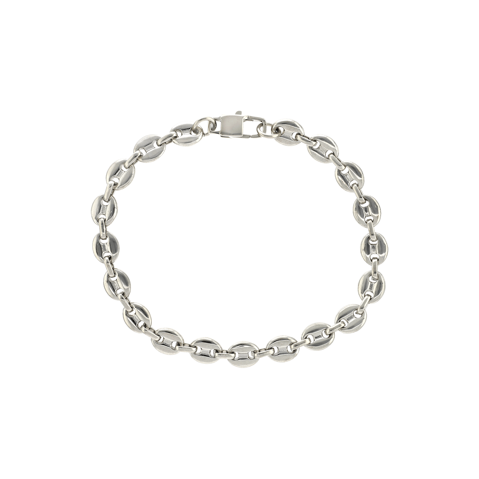 Bracelet Callas Acier maille grain de café 22 centimètres