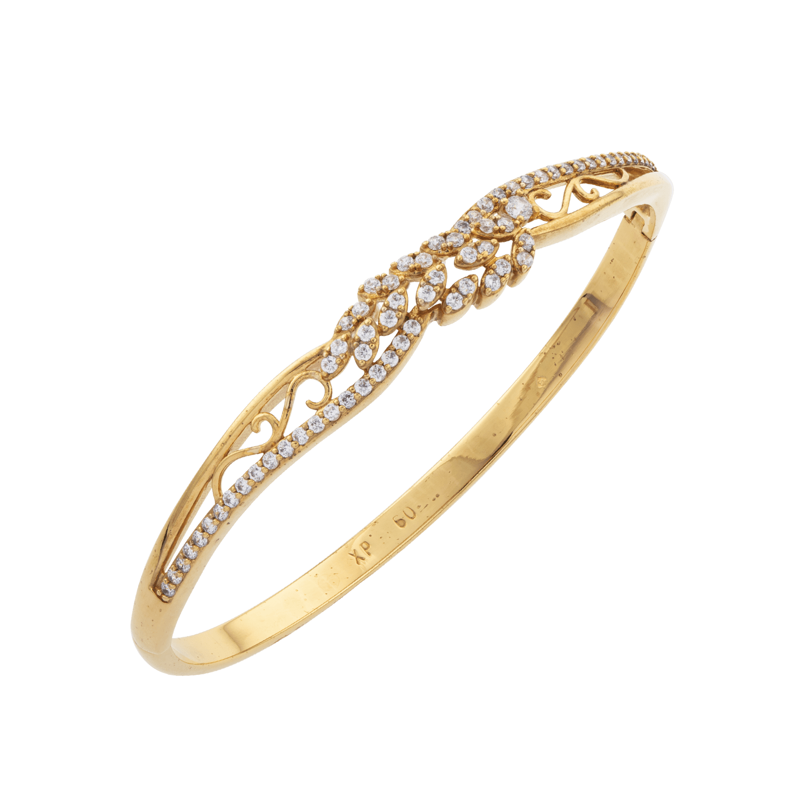 bracelet jonc plaqué or oxyde zyrconium