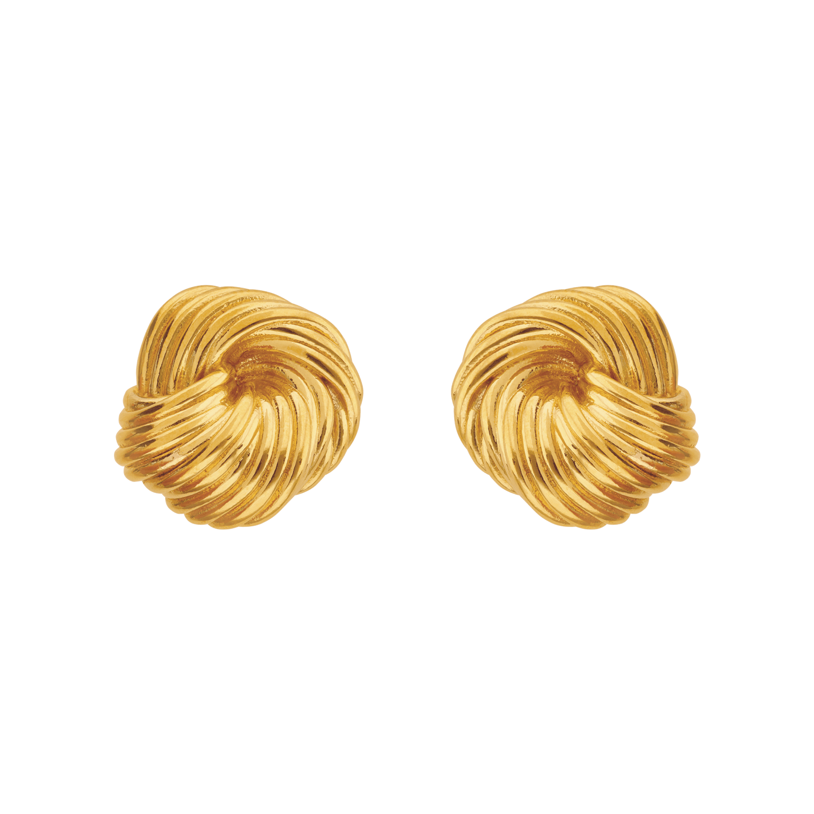 Boucles d'Oreilles plaqué or Nœud Grand modèle