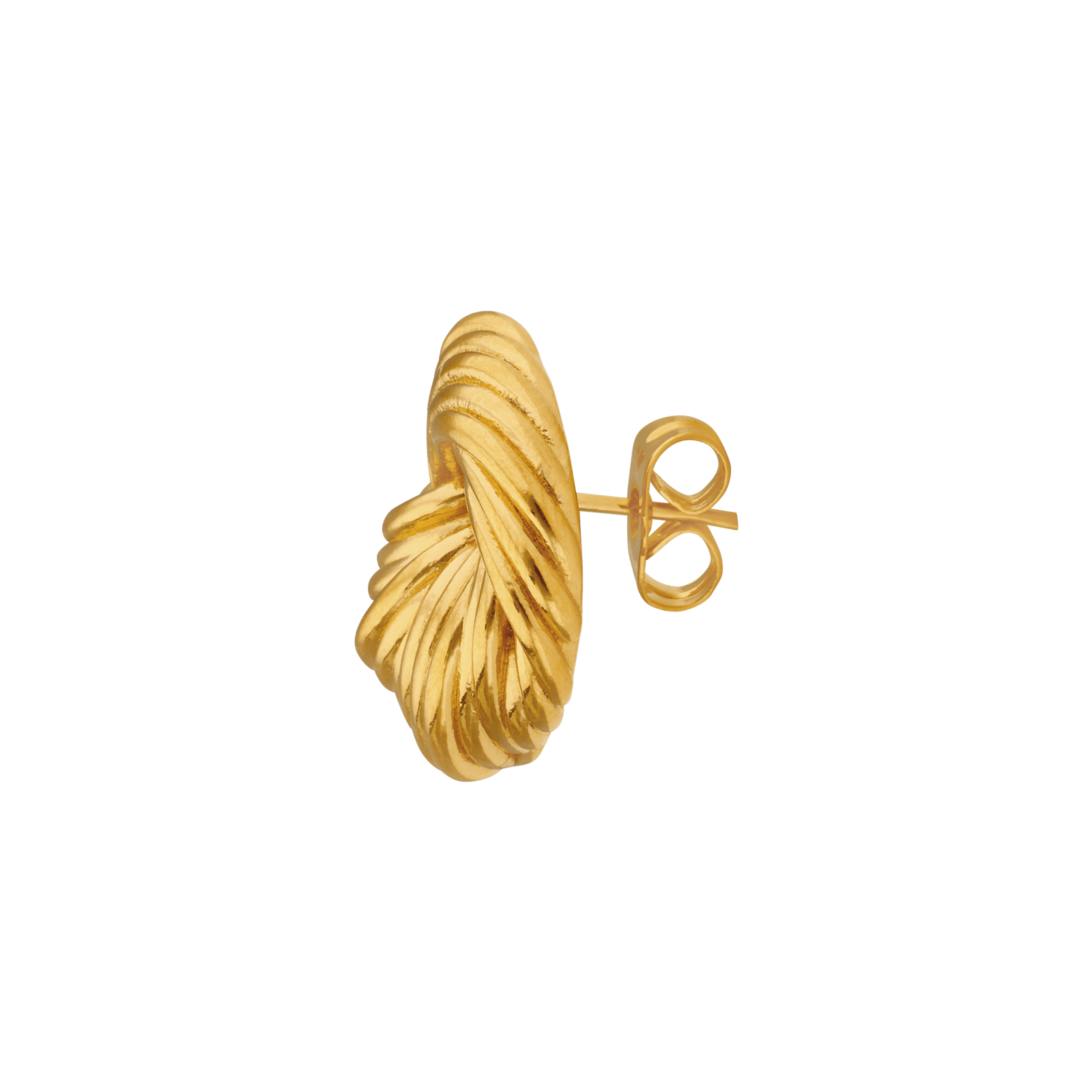 Boucles d'Oreilles plaqué or Nœud Grand modèle