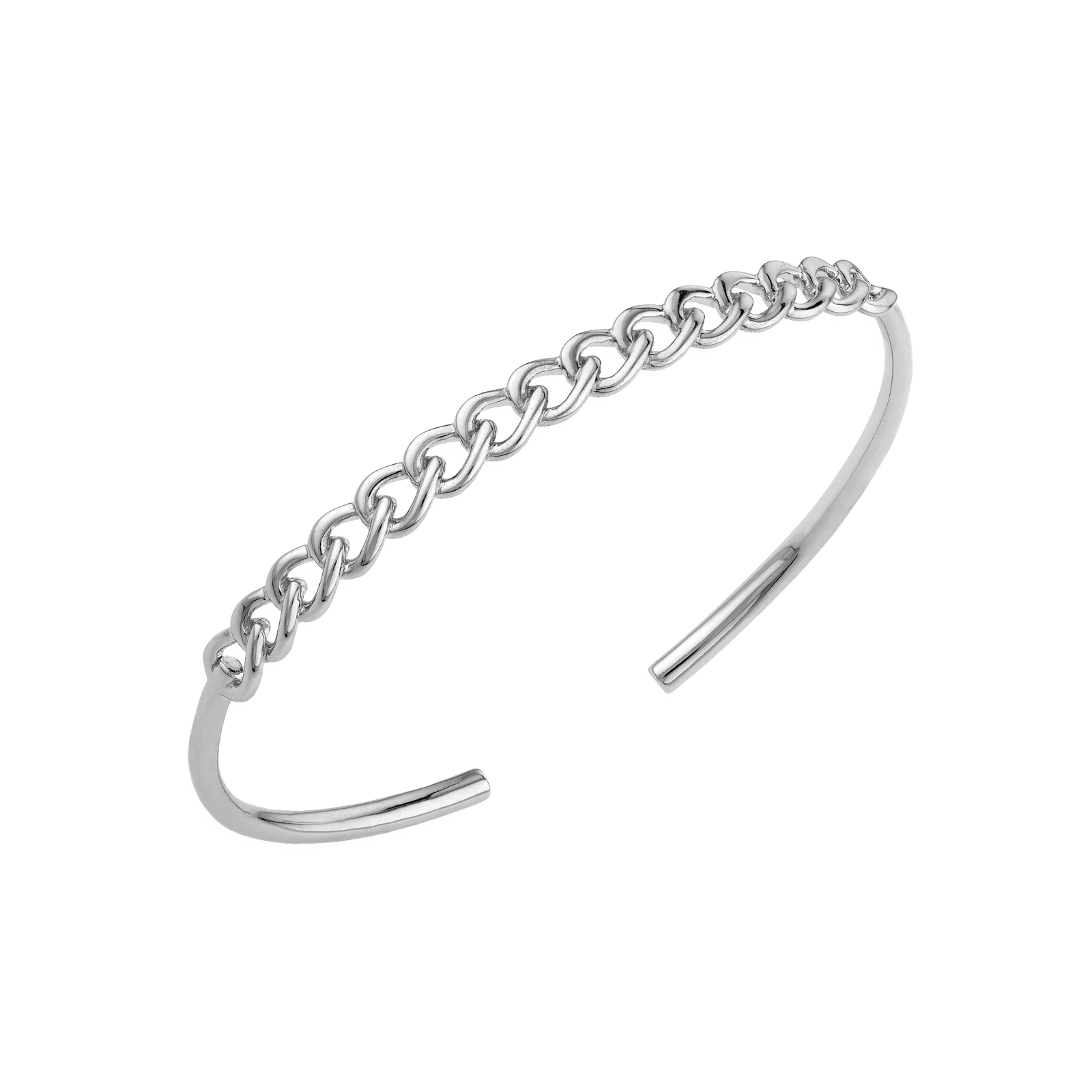 bracelet argent jonc fantaisie 60x50mm
