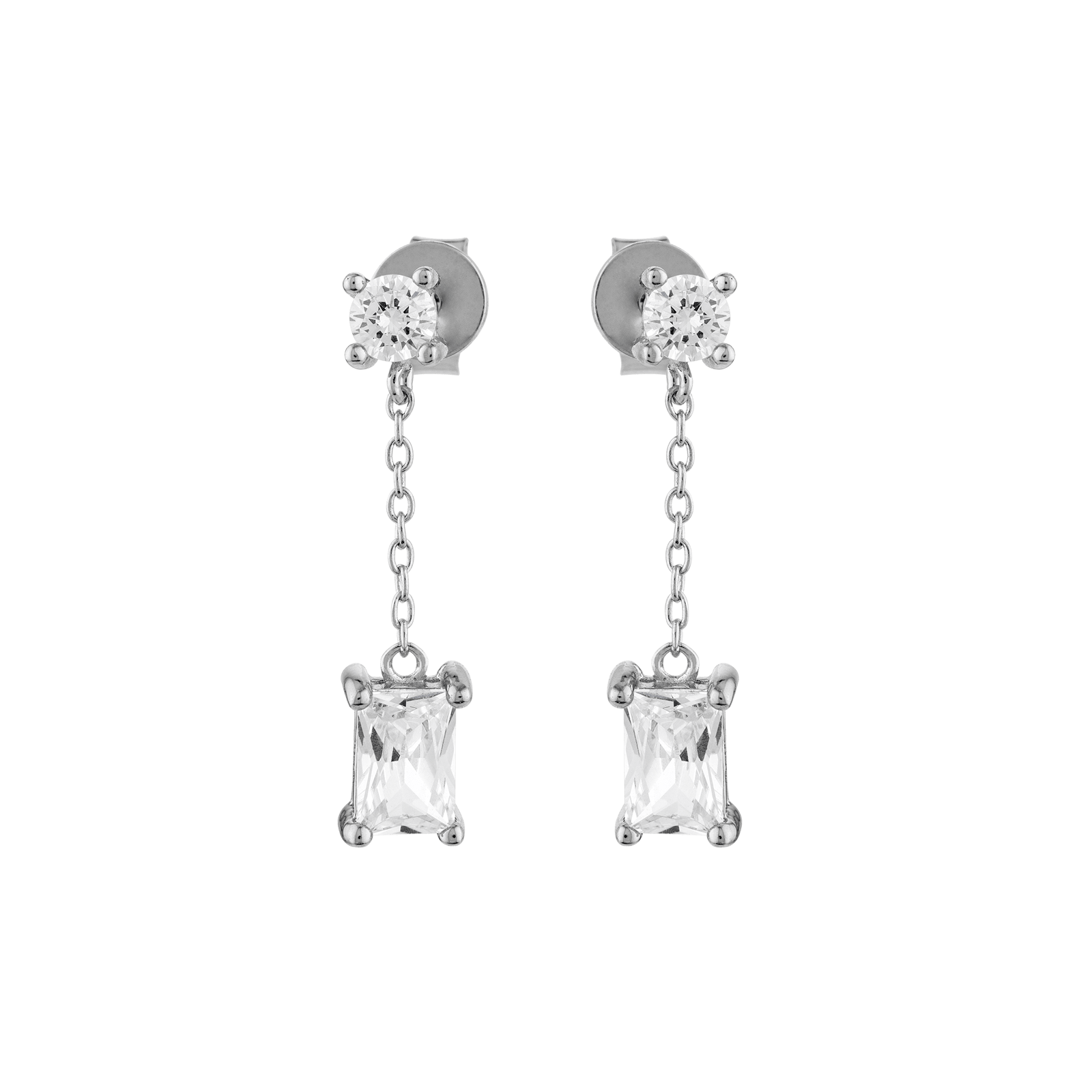 boucles d'oreilles argent argent pendentif oxyde de zirconium