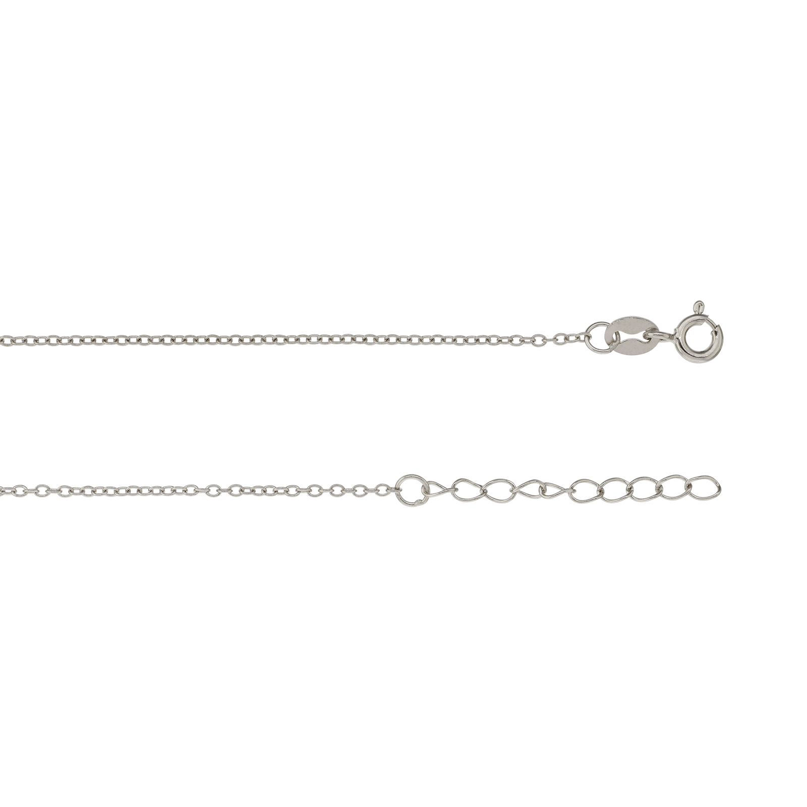 Collier Argent Rhodié Pendentif double coeur Lisse et sertie Oxyde de Zirconium
