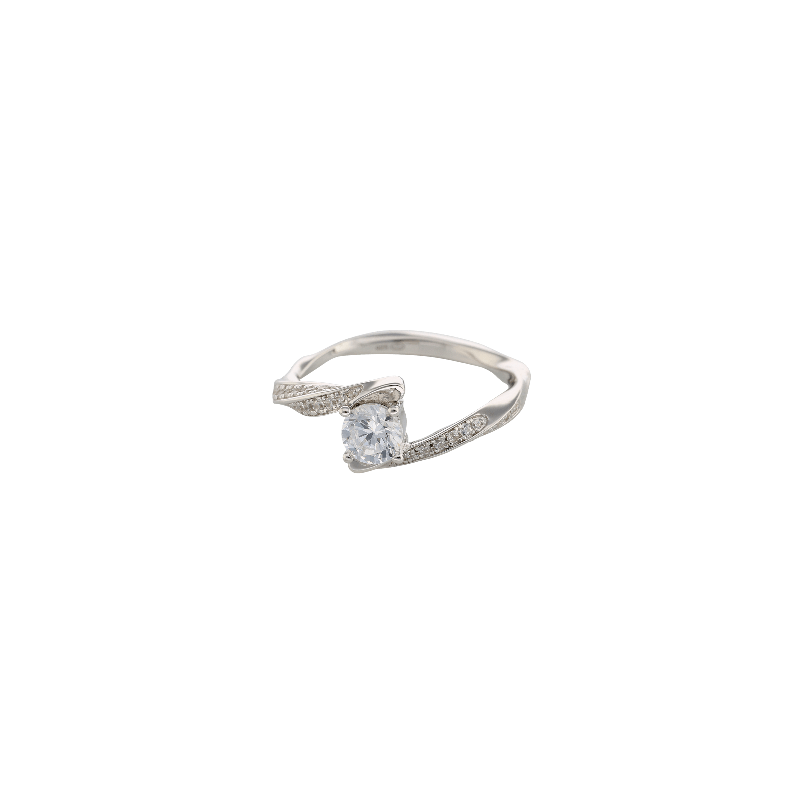 Bague Torsade sertie Zirconia Cubique