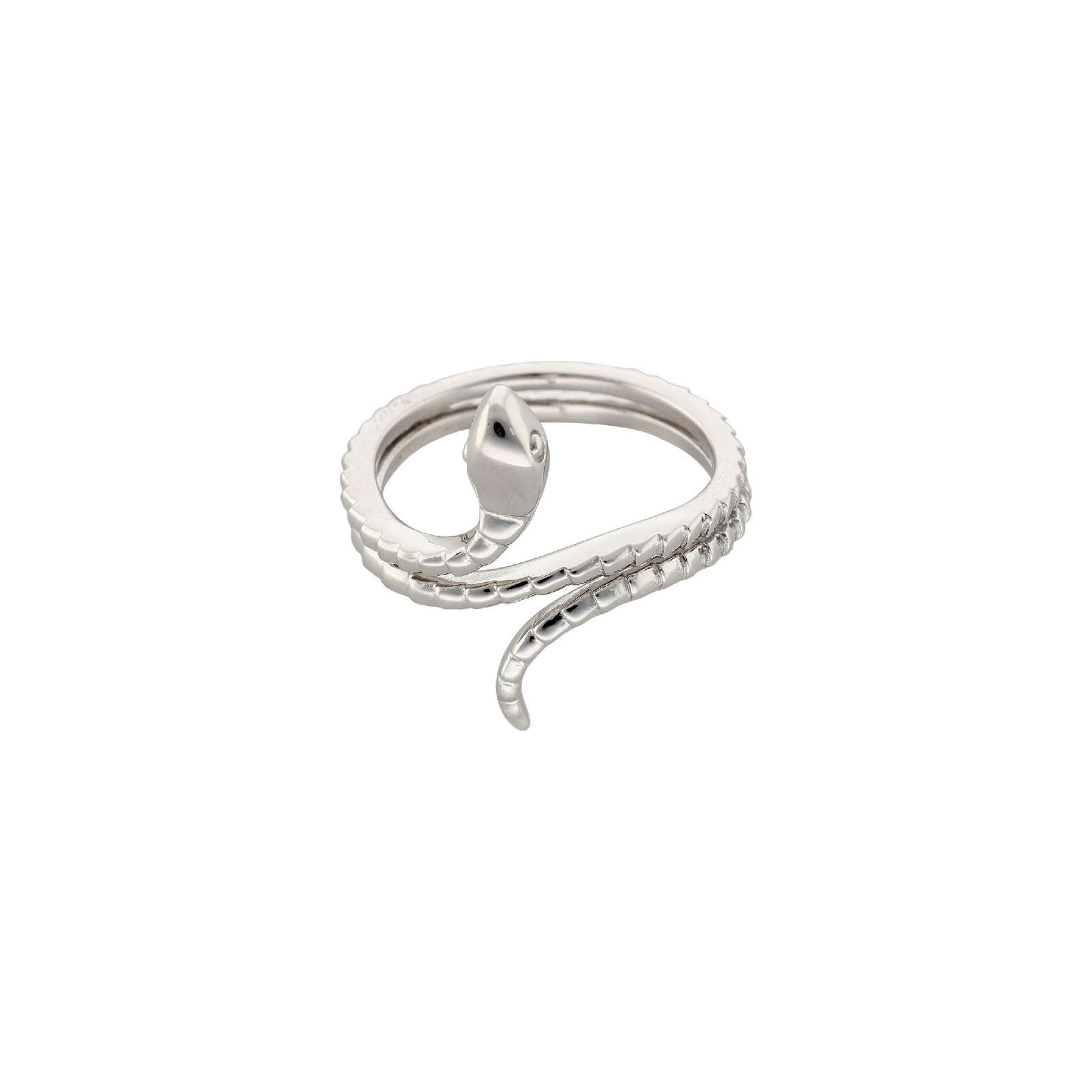 bague serpent rainure