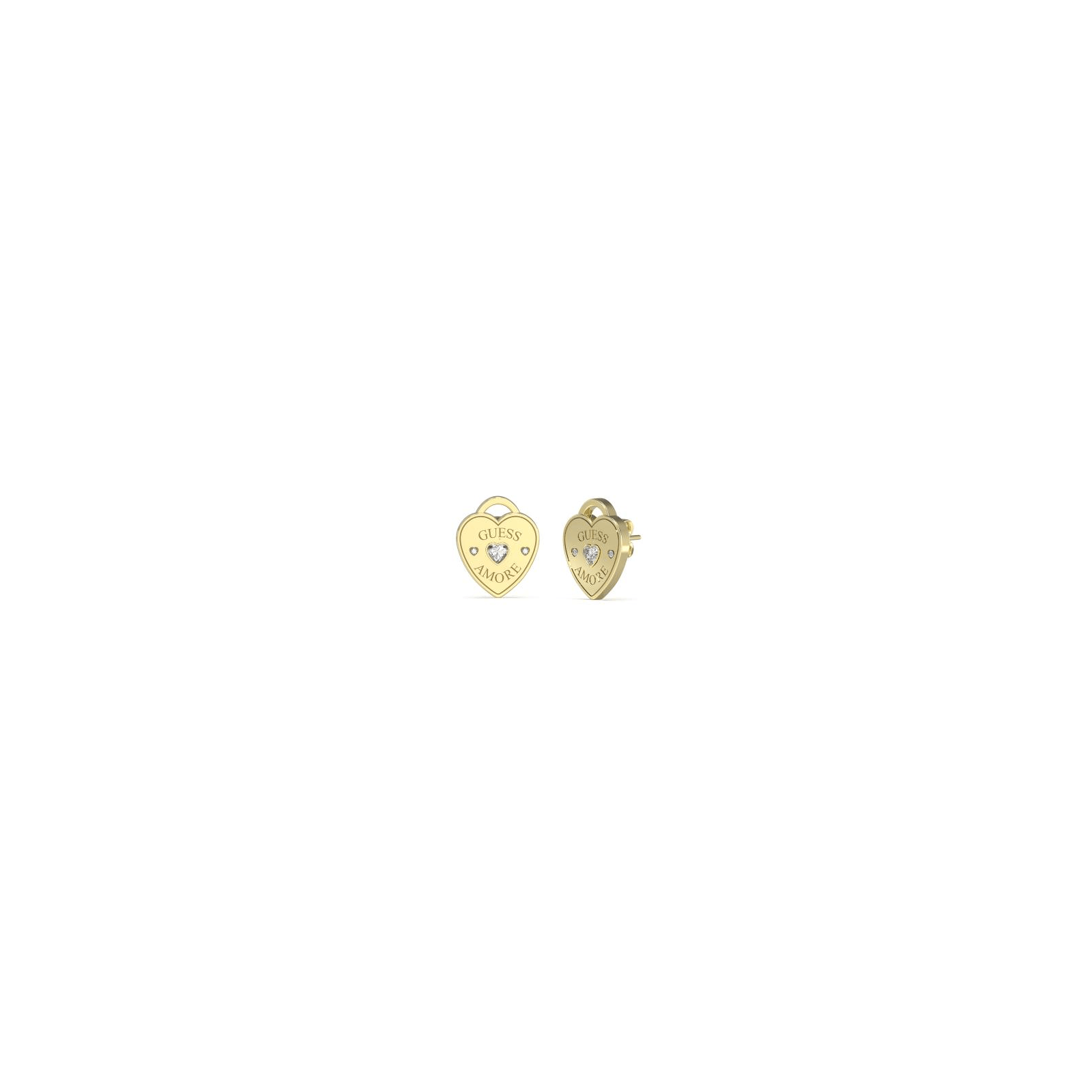 boucles oreilles guess bijoux amore acier doré