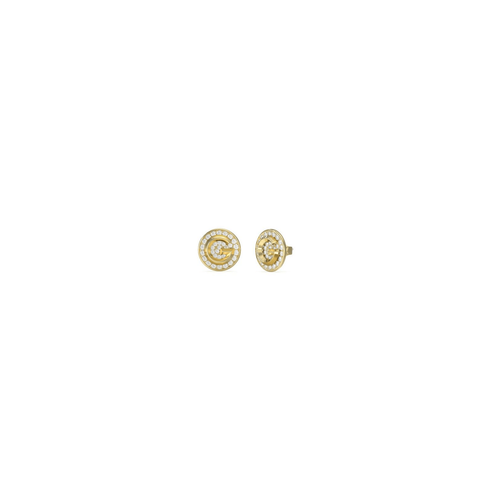 Boucles D'Oreilles Boutons G Crystal  Acier et Oxyde de Zirconium