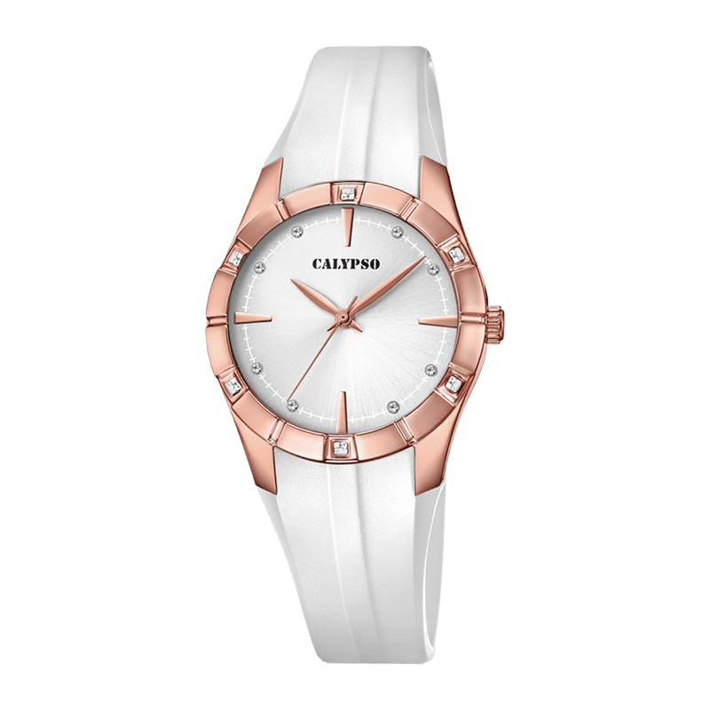 Montre Femme Calypso "Trendy"  Analogique, Boîtier Résine, Bracelet Silicone – K5716/3