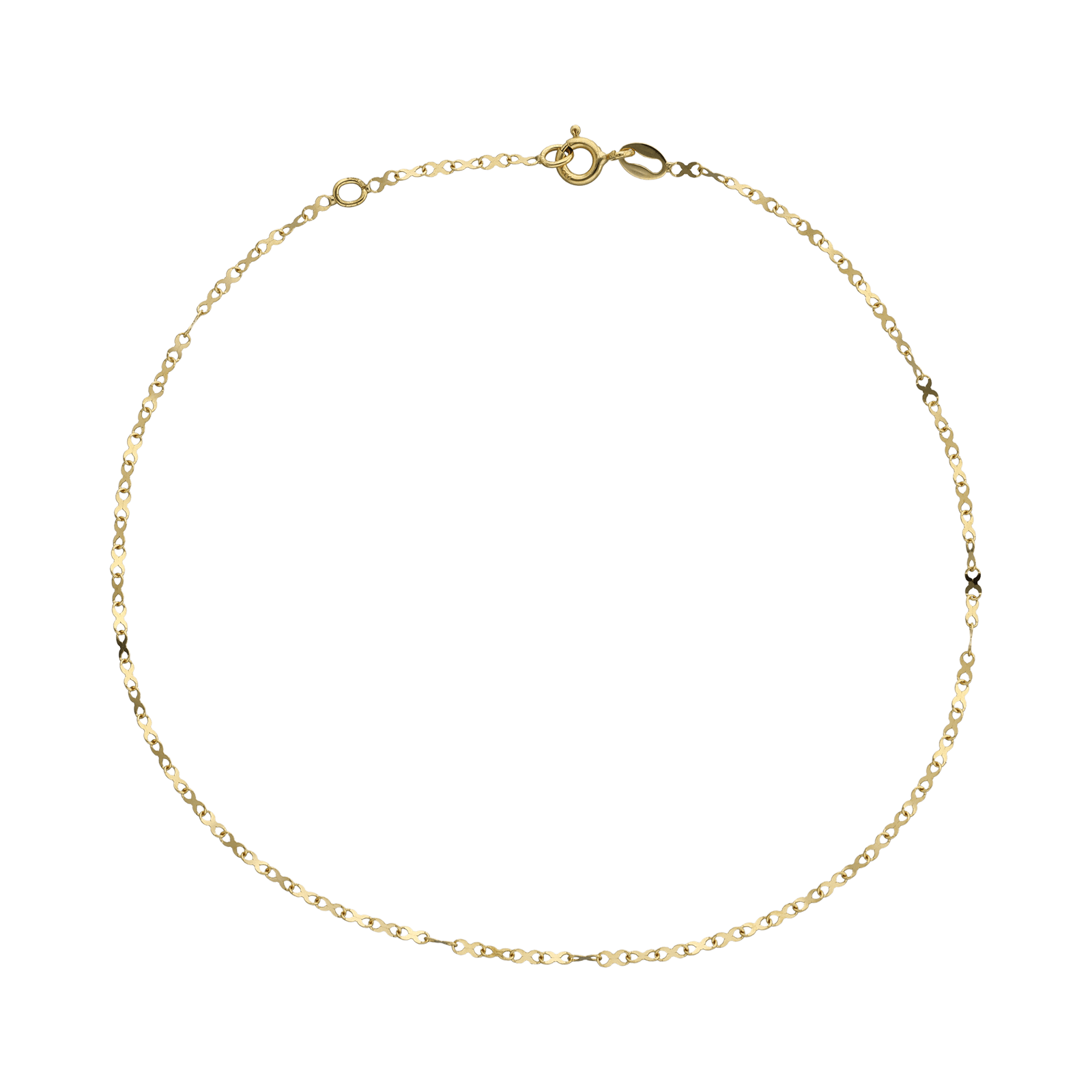 chaine cheville fantaisie maille infini plate Petit Modèle 25 plus 2 centimètres