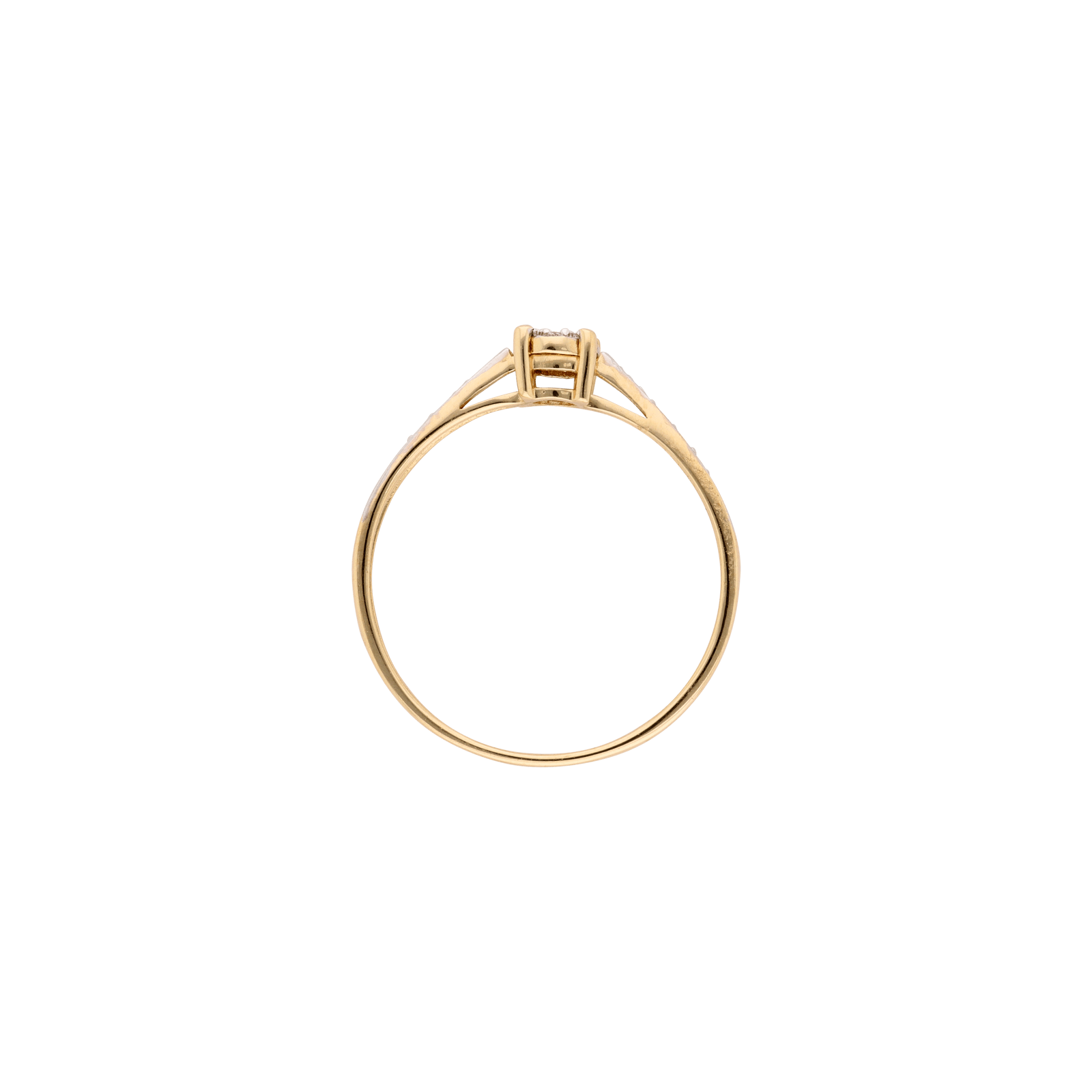 Bague solitaire 7 diamants 0,05 ct — Or 9 carats — taille 50