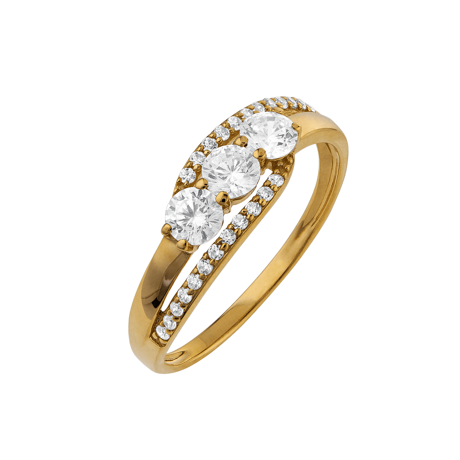 Bague trilogie fantaisie Oxyde de Zirconium