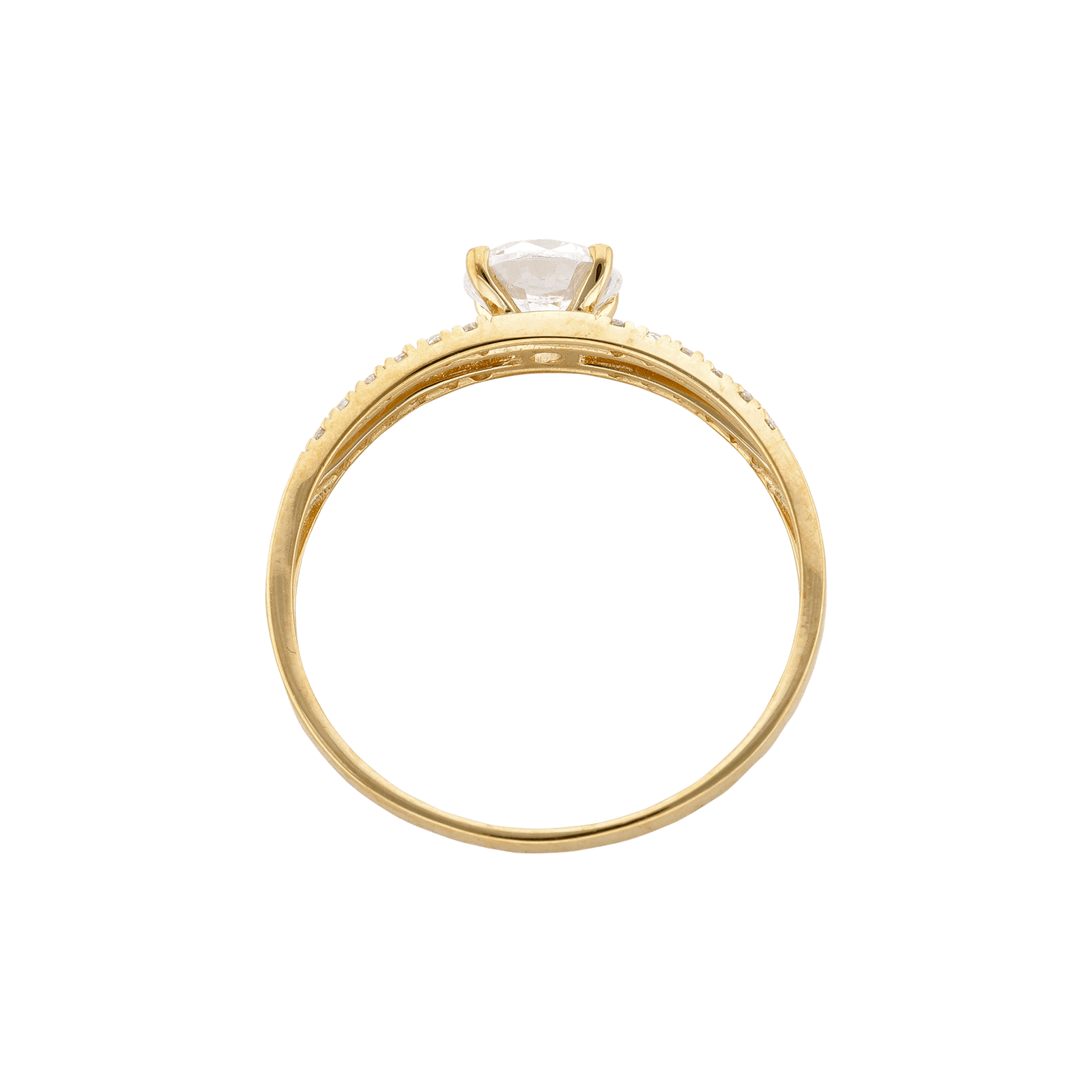 solitaire accompagné Oxyde de Zirconium
