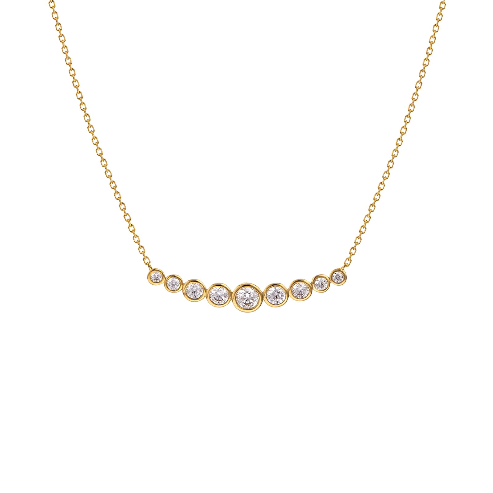 collier plaque fine plongeur fantaisie oxyde de zirconium 43cm