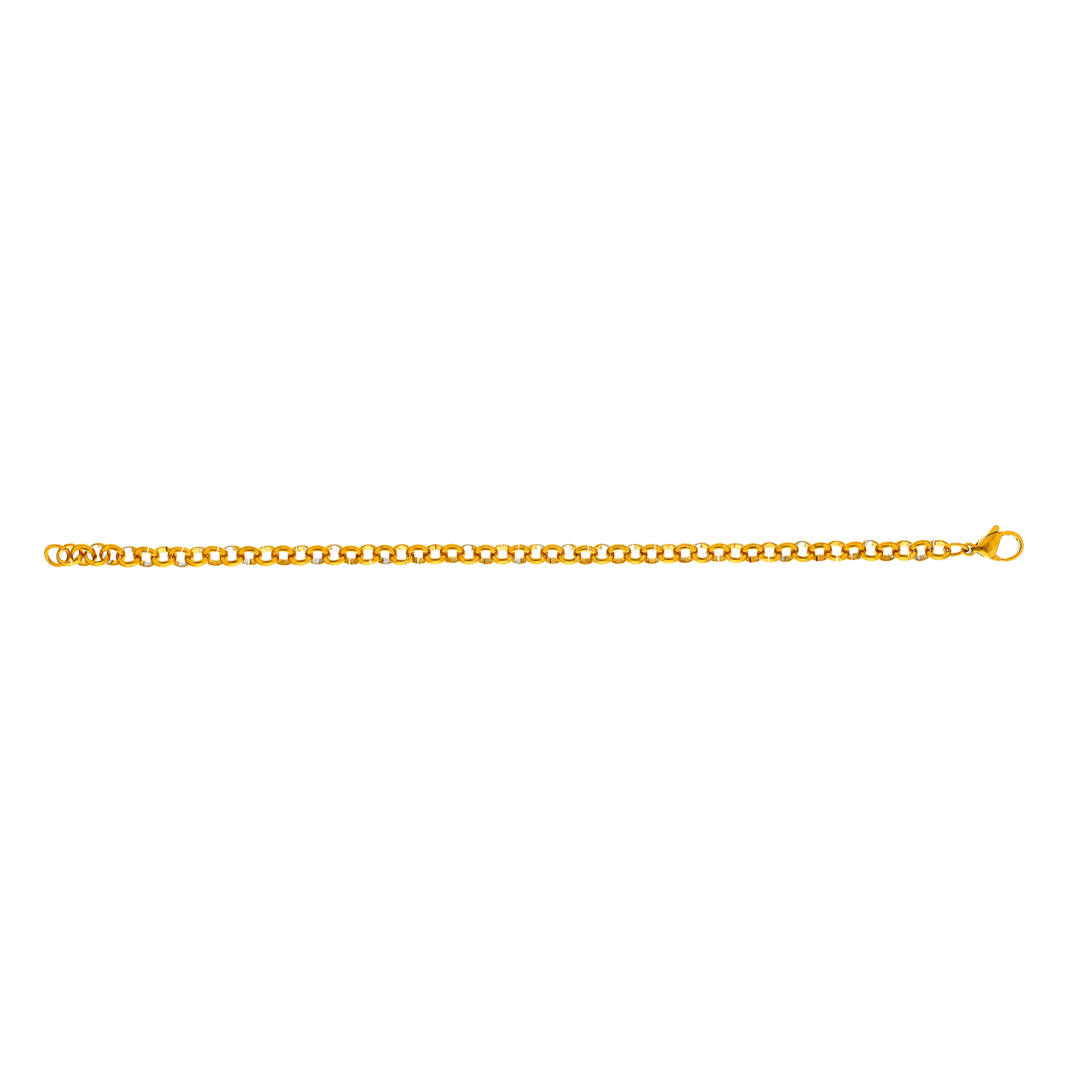 Bracelet Callas jaseron Acier doré 5 millimètres 19 centimètres