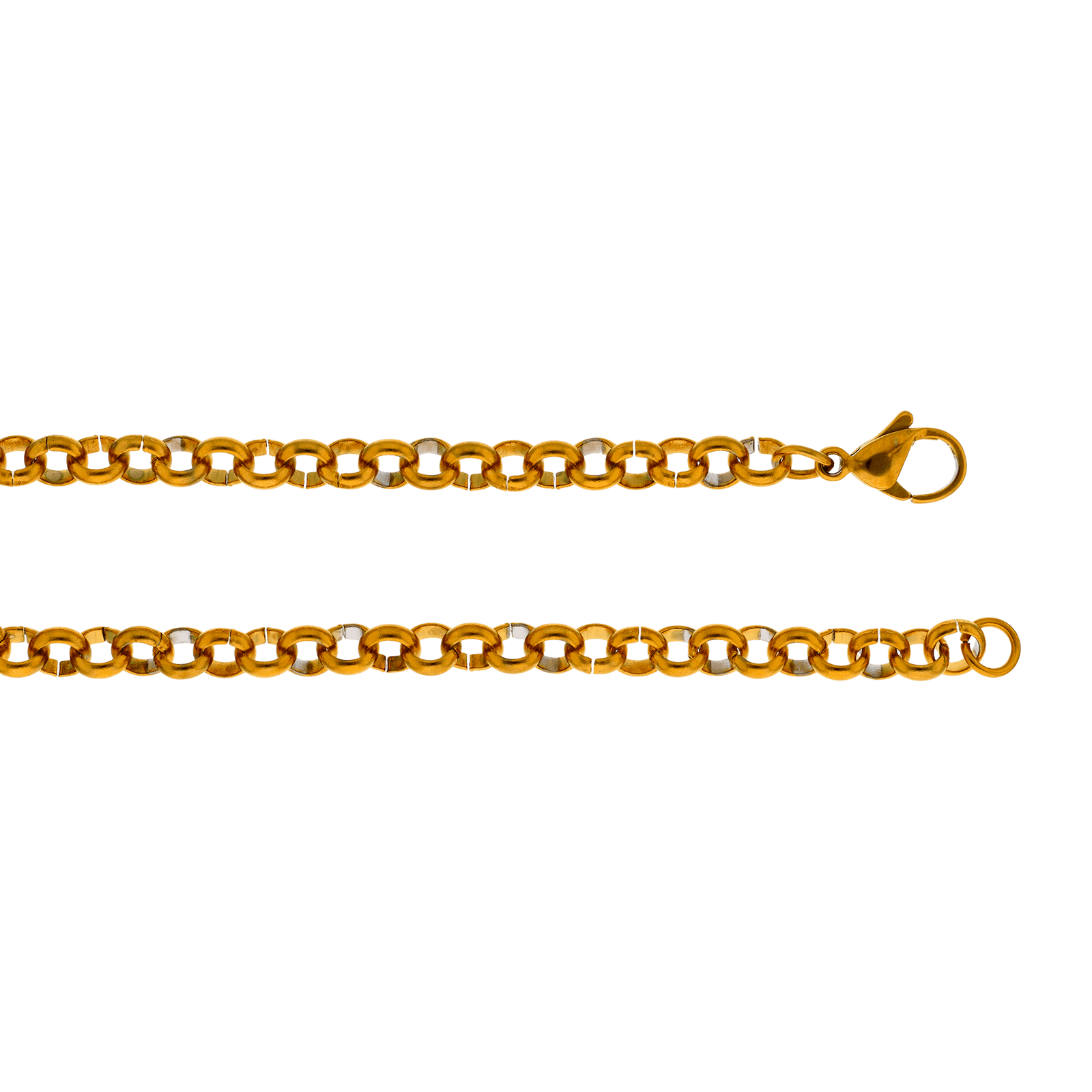 Bracelet Callas jaseron Acier doré 5 millimètres 19 centimètres