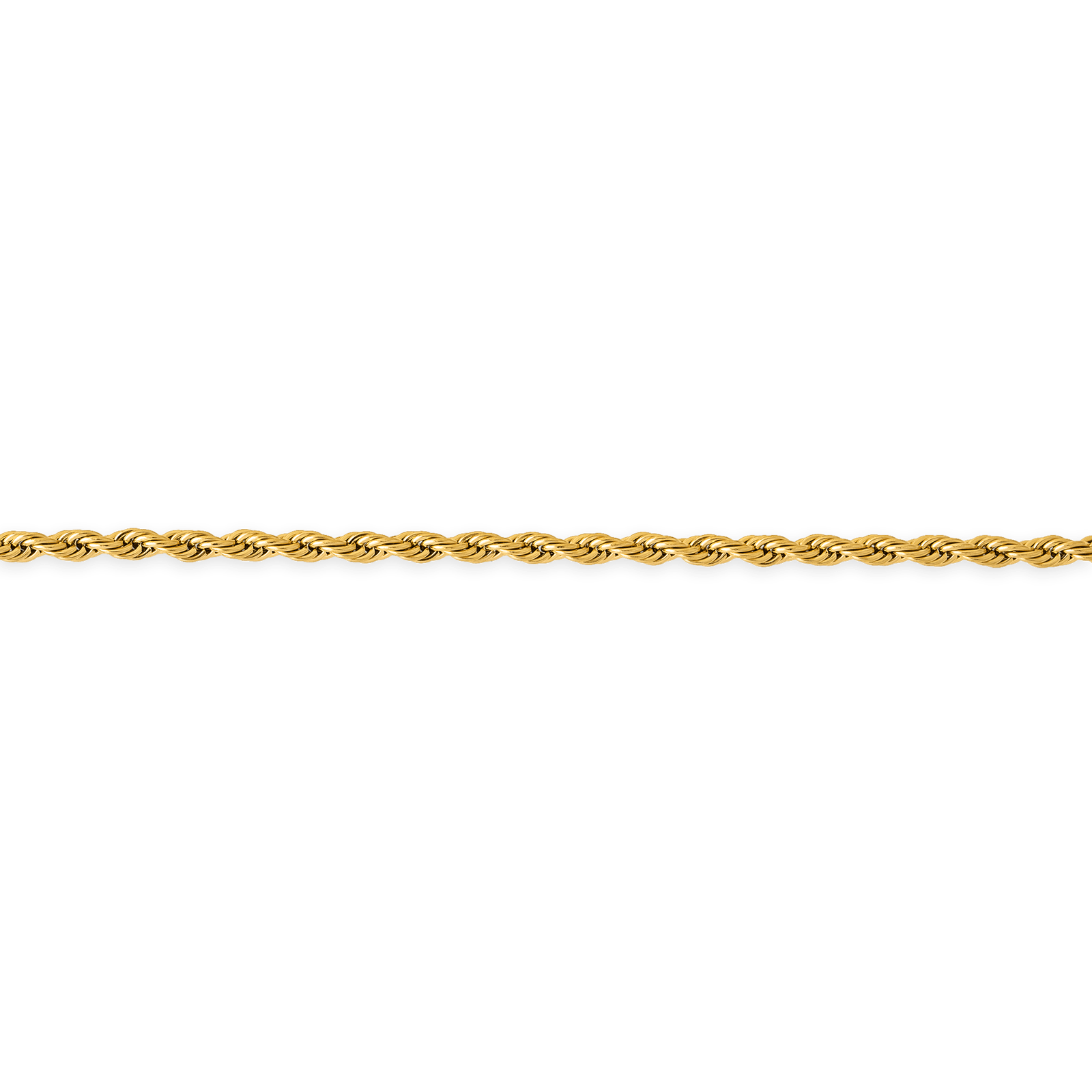 Collier Acier Jaune Maille Corde 6mm 80cm