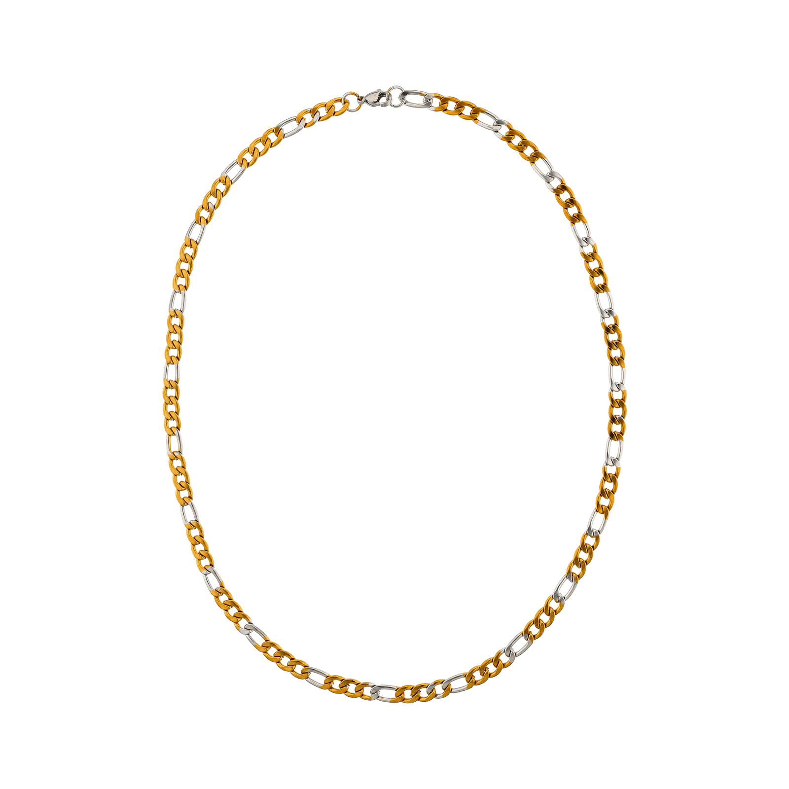 Collier Callas Alterné 1.3 Acier Bicolore 6.5 millimètres 55 centimètres