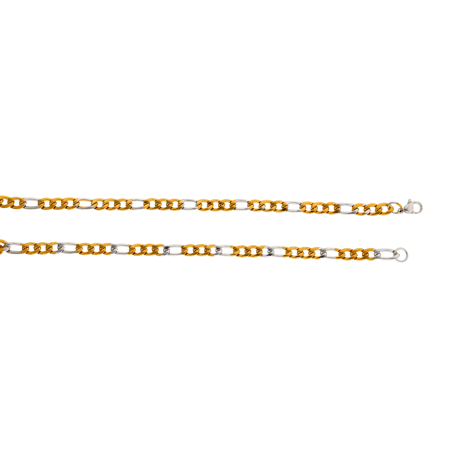 Collier Callas Alterné 1.3 Acier Bicolore 6.5 millimètres 55 centimètres