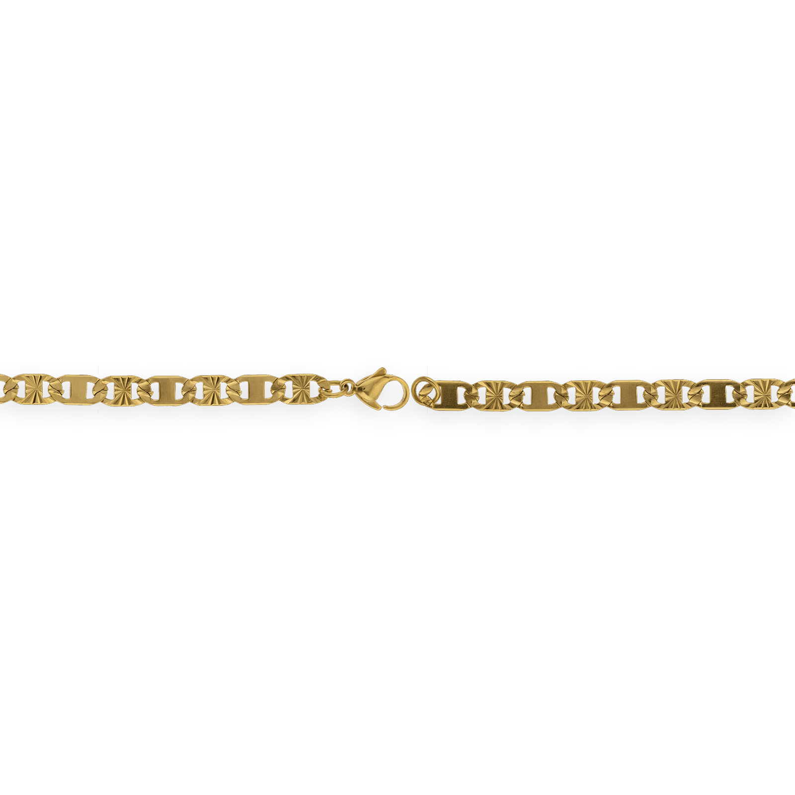Bracelet Acier Jaune Maille Plate